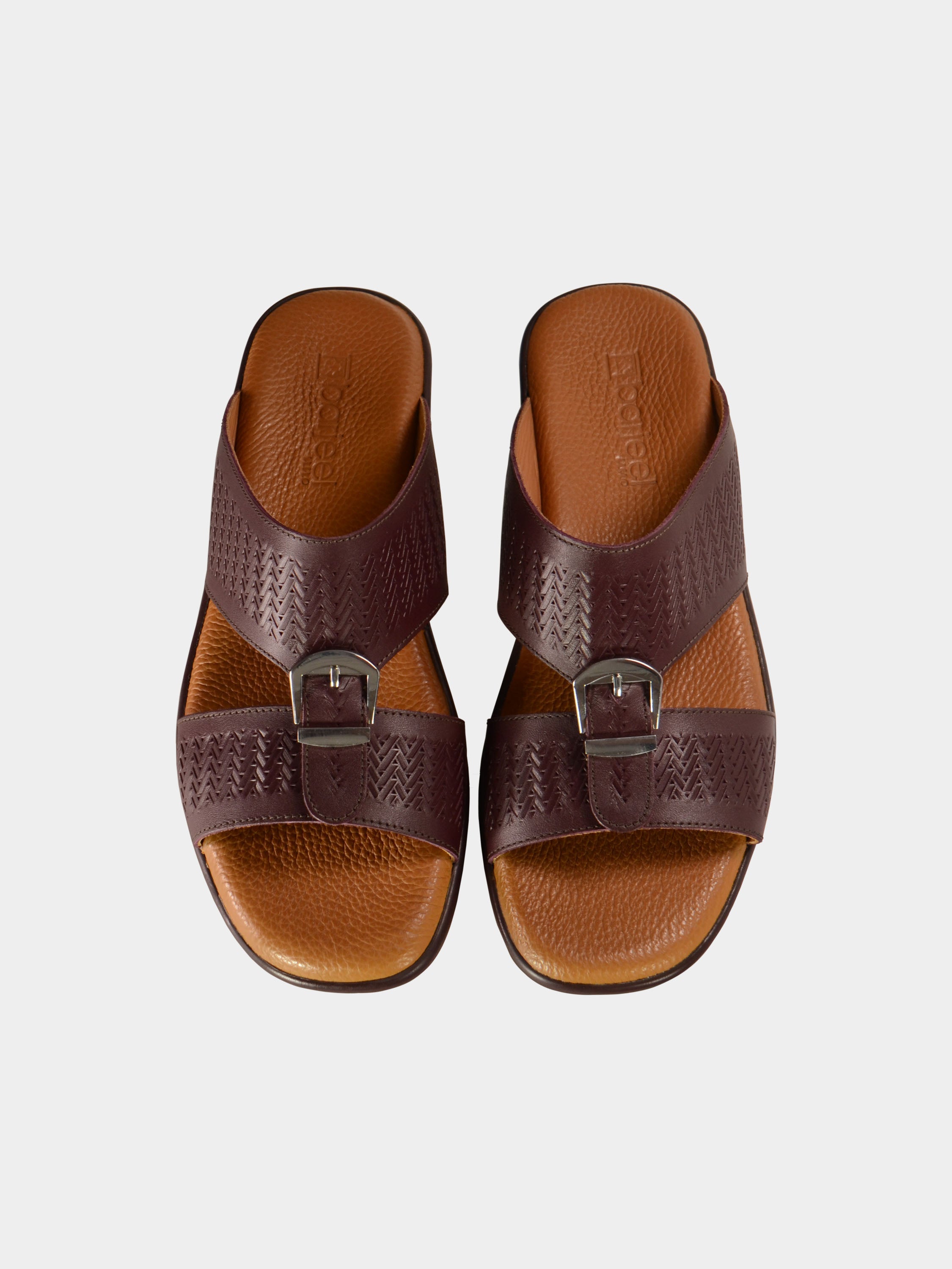 Barjeel Uno BGT-09 Men's Arabic Sandals #color_Maroon