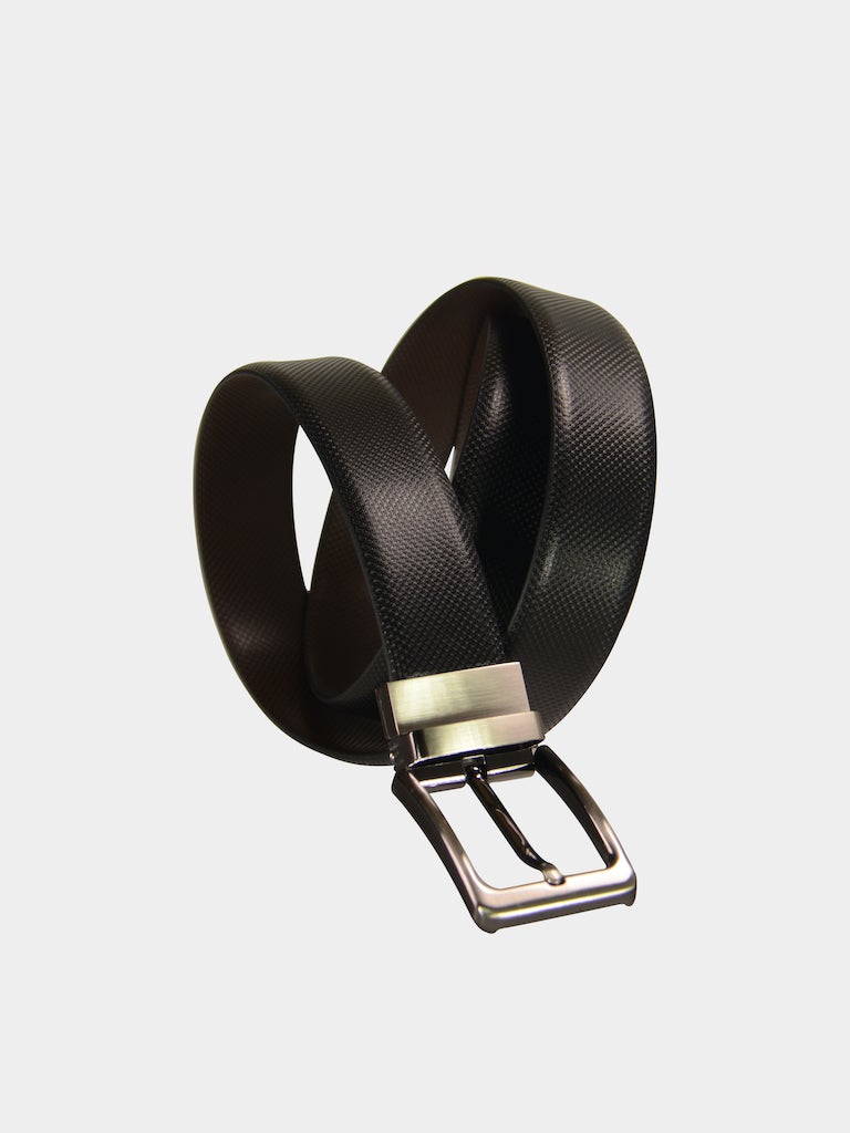 Barjeel Uno Men Slim Belts in Black Leather