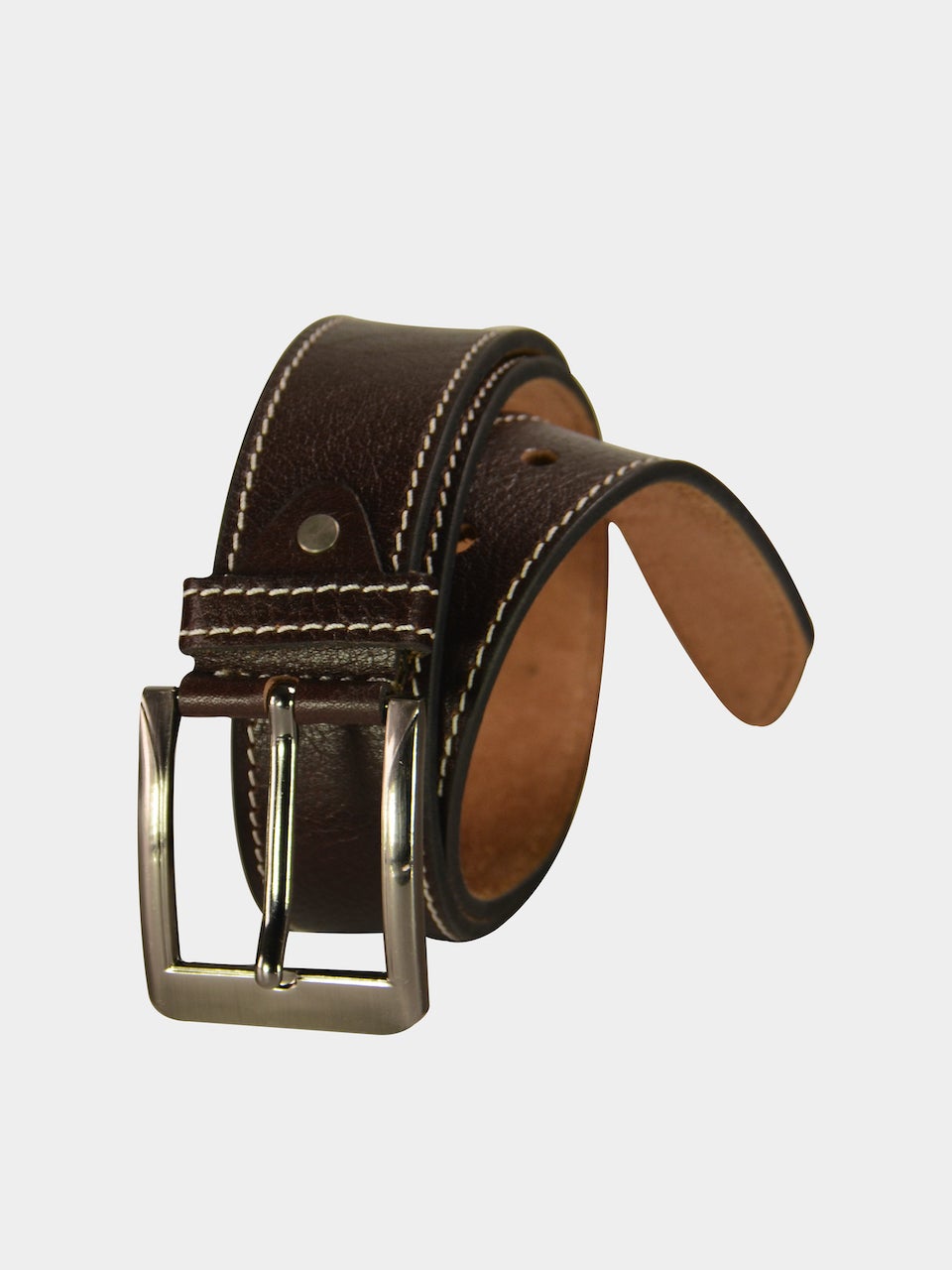 Barjeel Uno Men Slim Belts in Brown Leather