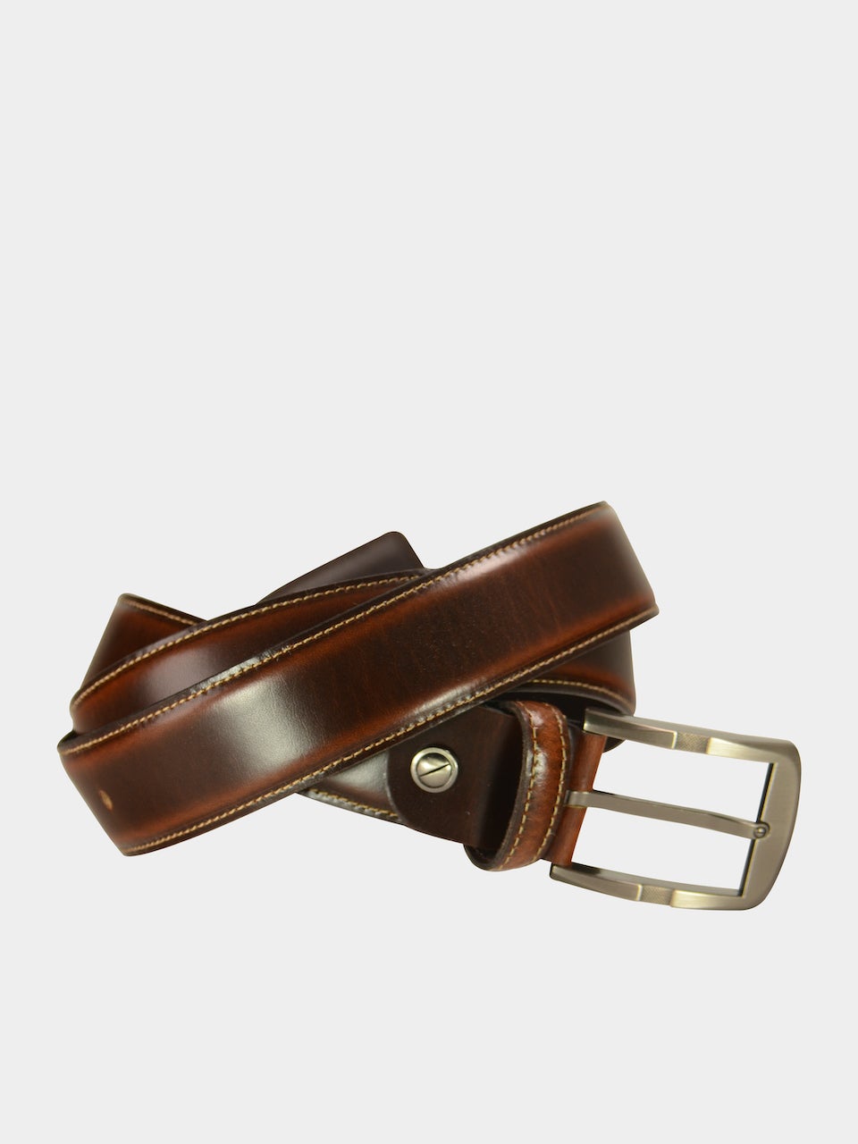 Barjeel Uno Men Slim Belts in Brown Leather
