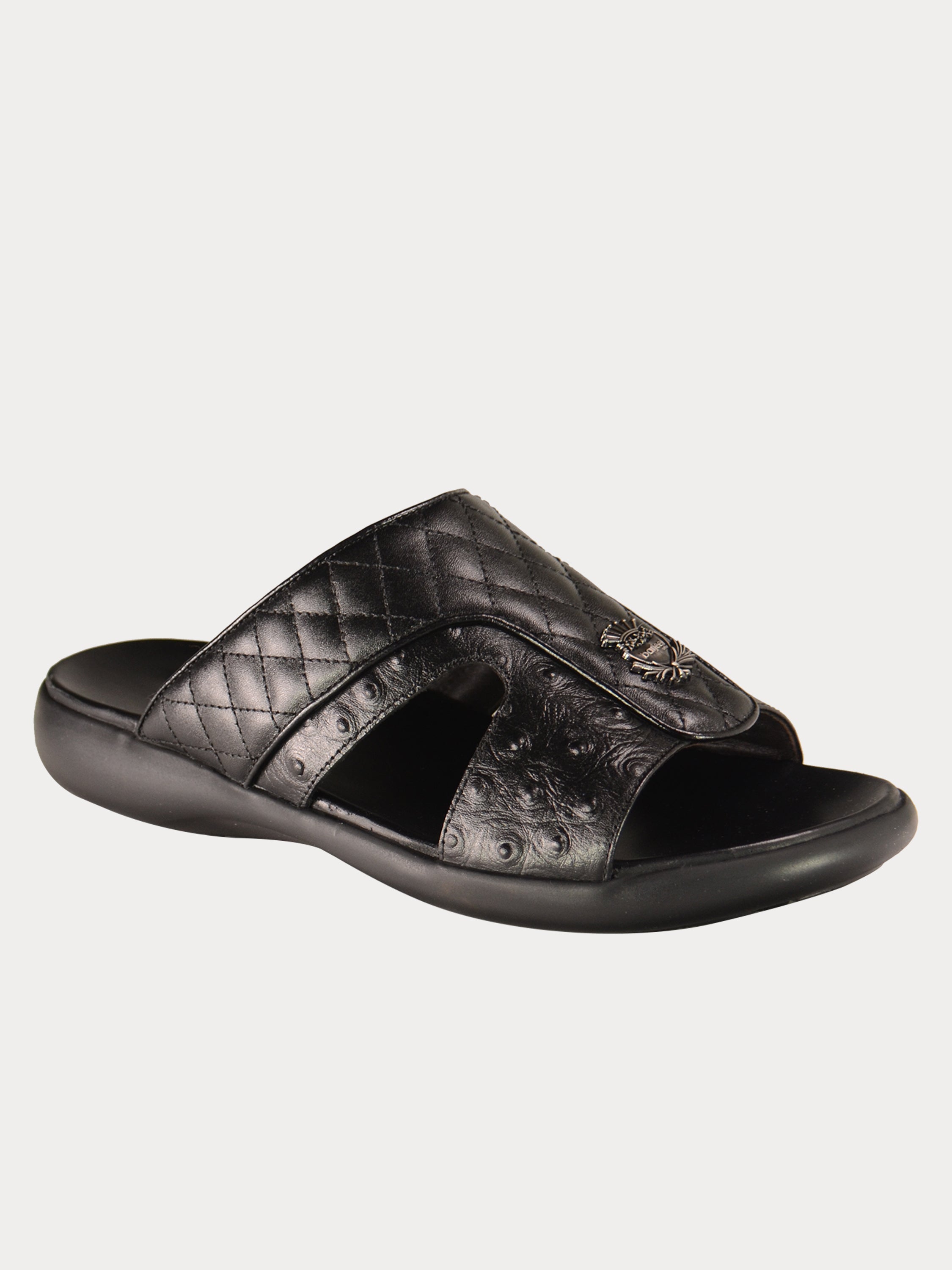 Barjeel Uno 0230210 Multi Pattern Arabic Sandals #color_Black