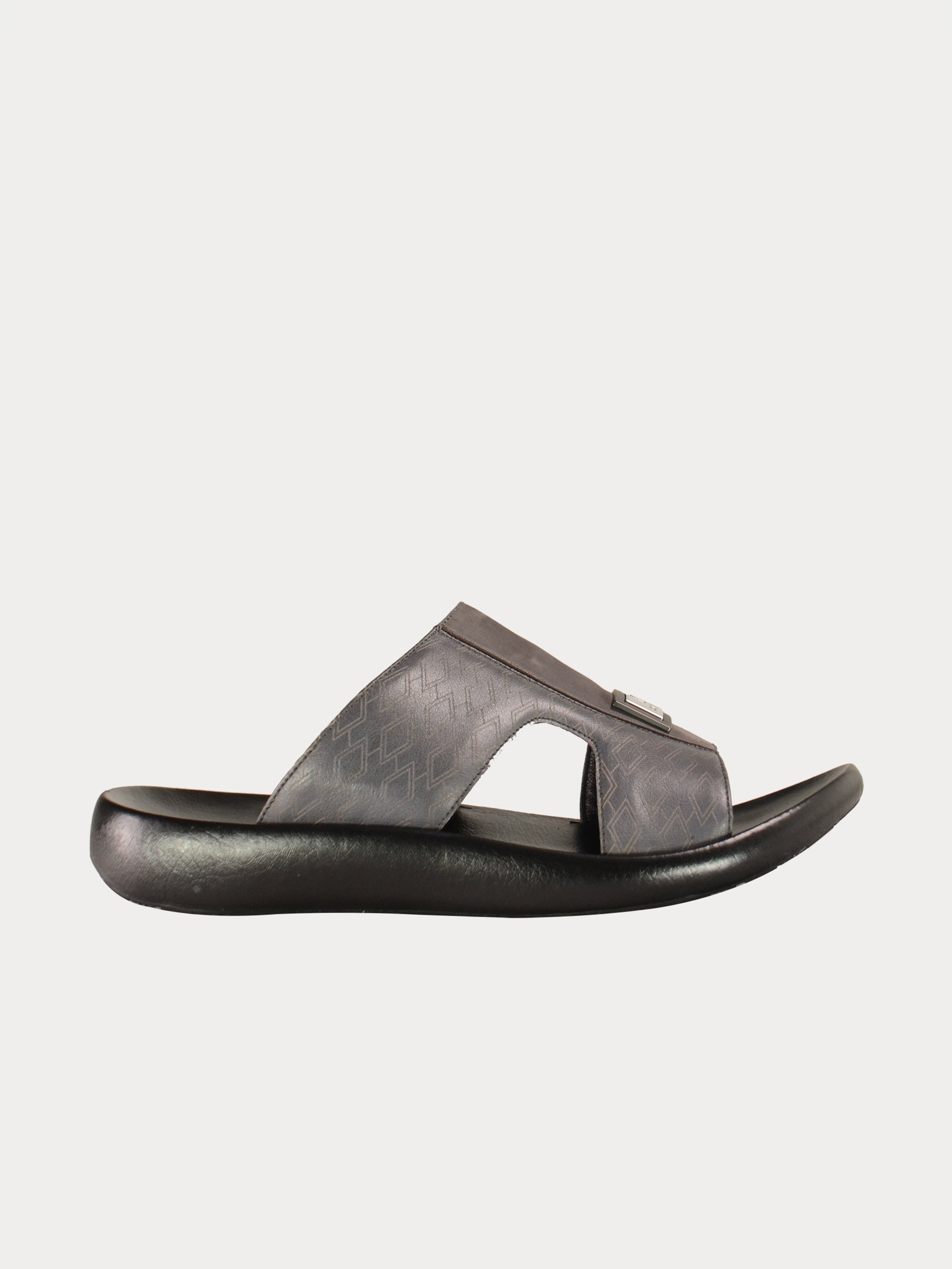 Barjeel Uno 0198051 Nubuck Print Arabic Sandals #color_Grey