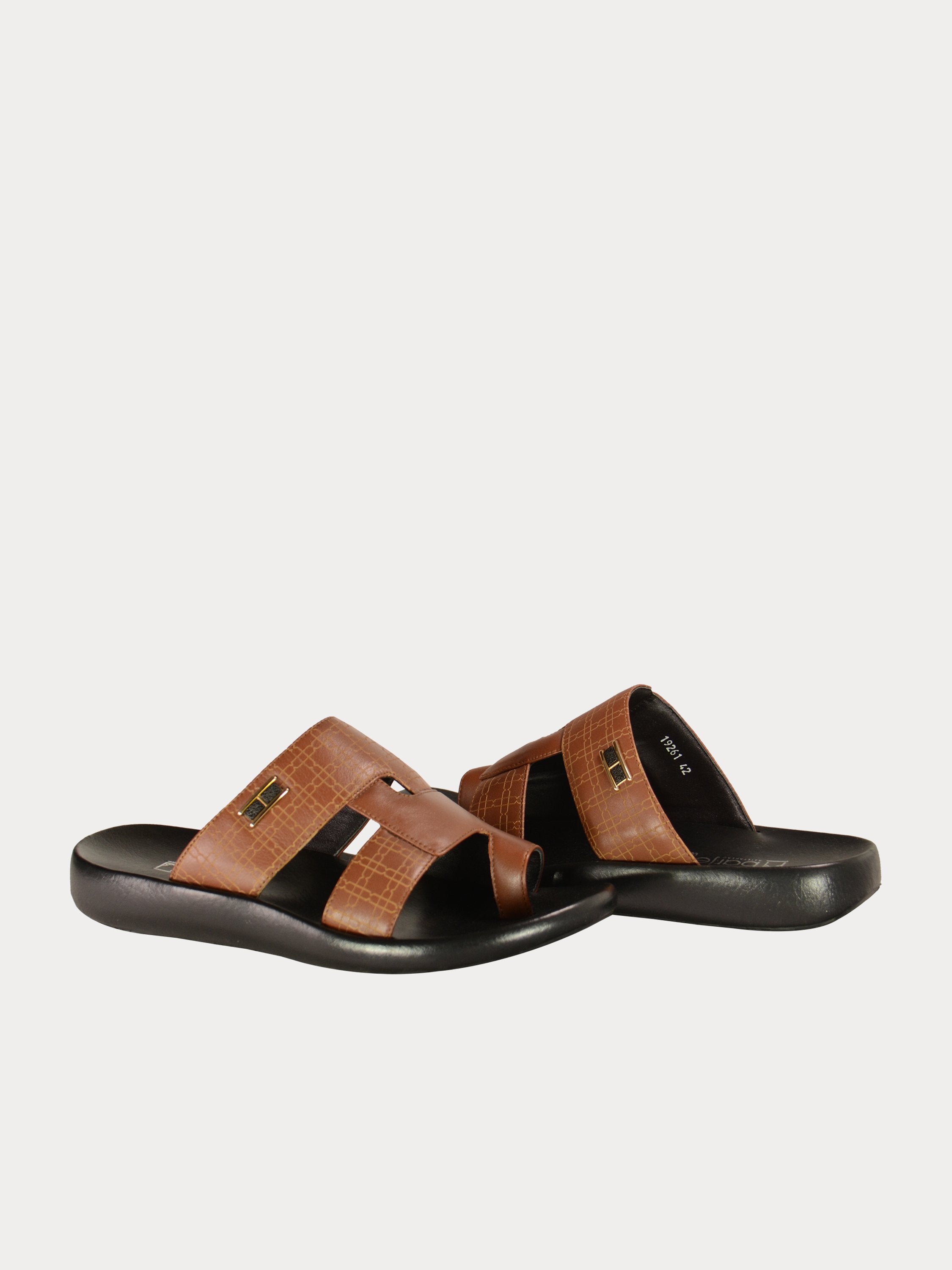 Barjeel Uno 0192610 Square Key Arabic Sandals #color_Brown