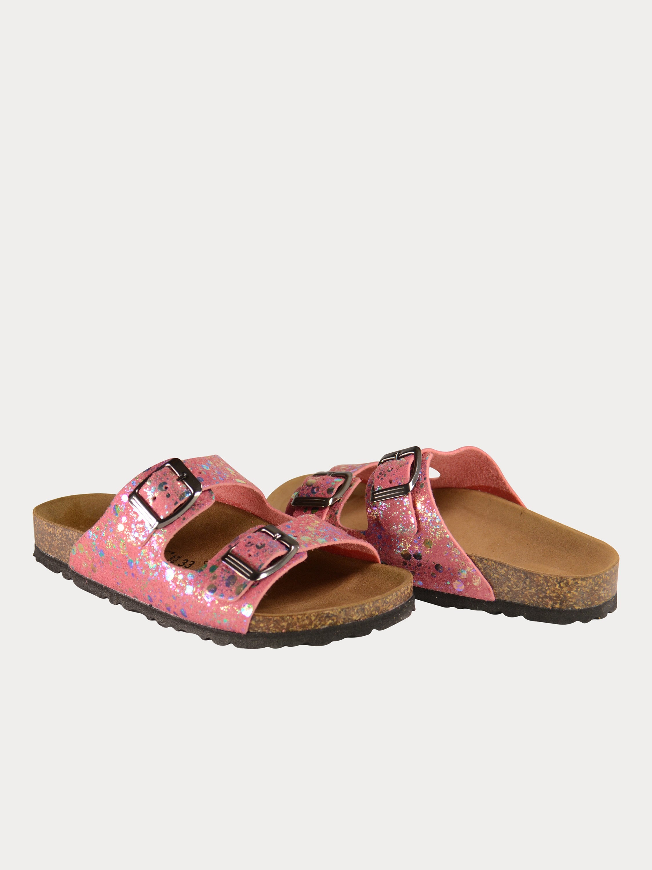 Biochic Girls Dual Strap Flat Sandals #color_Pink