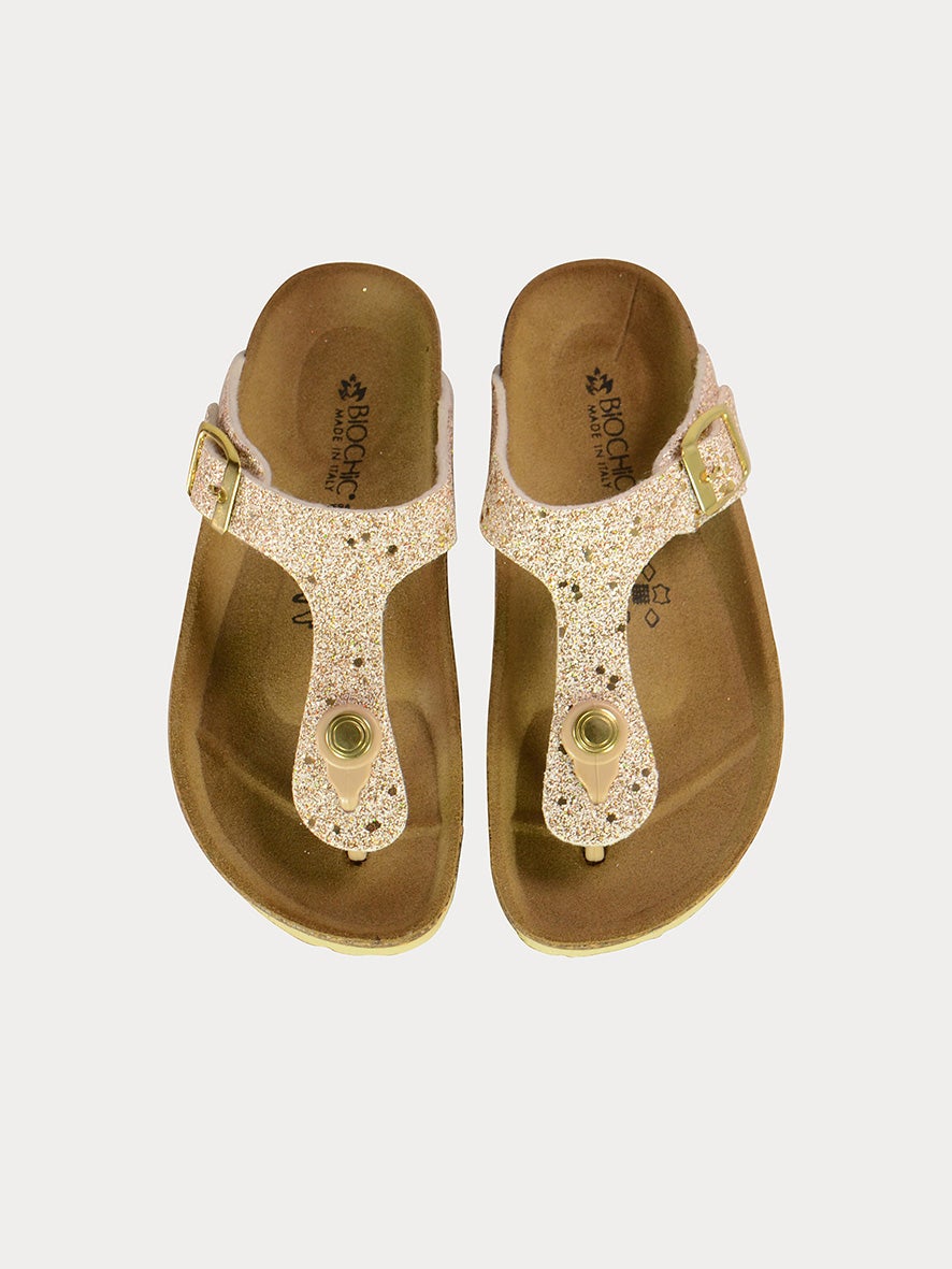 Biochic Girls Flat Sandals #color_Gold