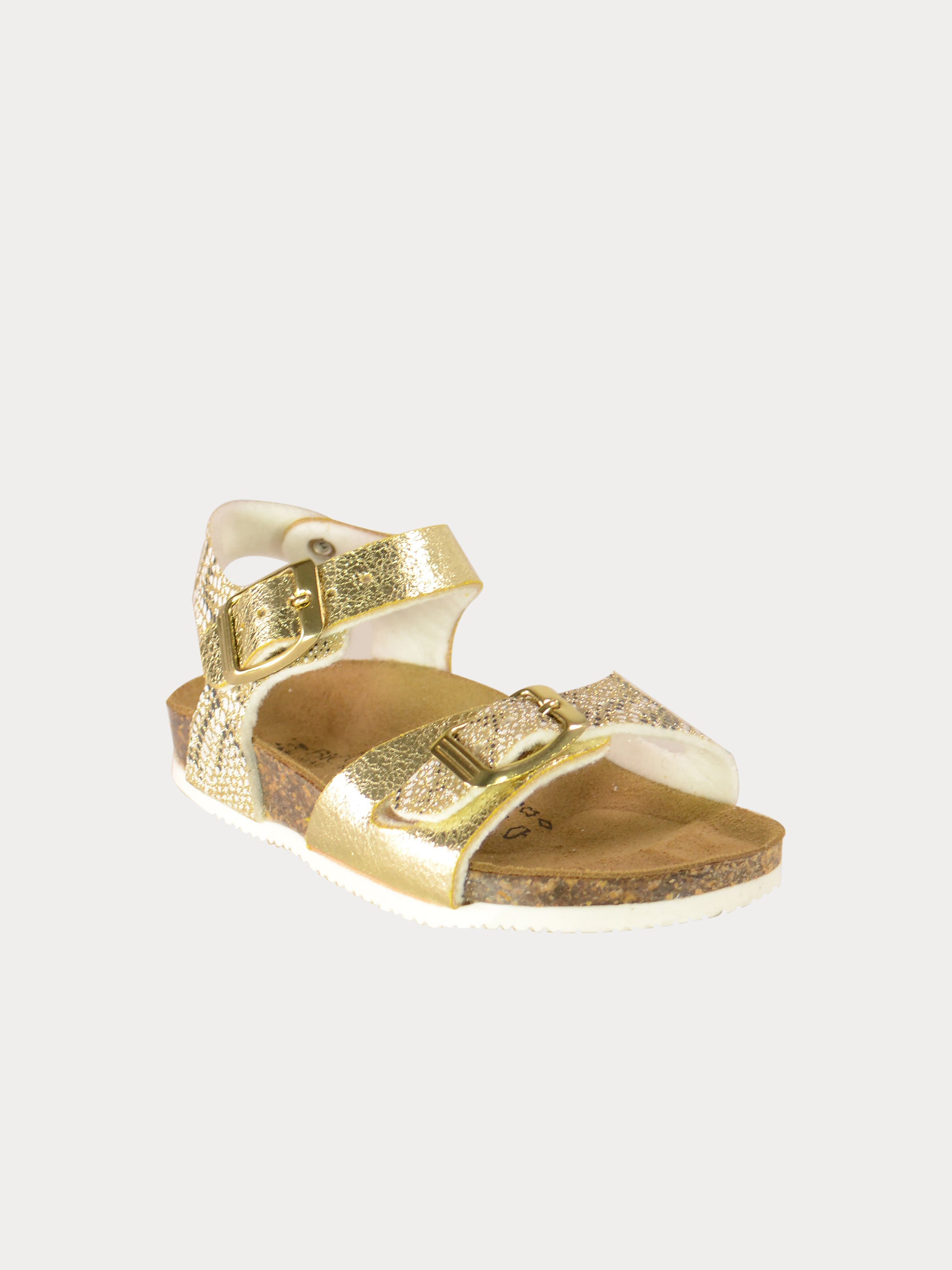 Biochic Girls Honeycomb Back Strap Sandals #color_Gold