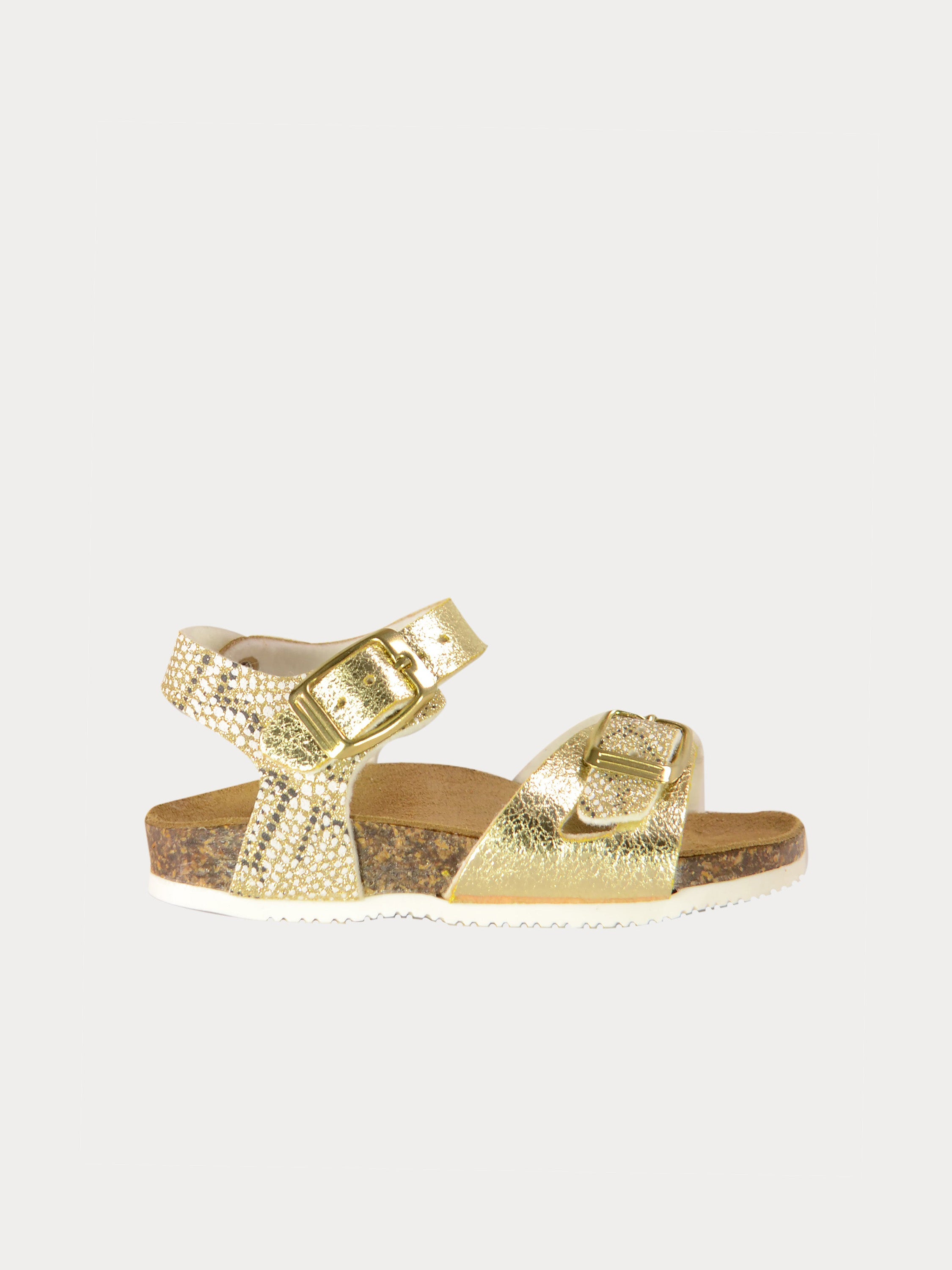 Biochic Girls Honeycomb Back Strap Sandals #color_Gold