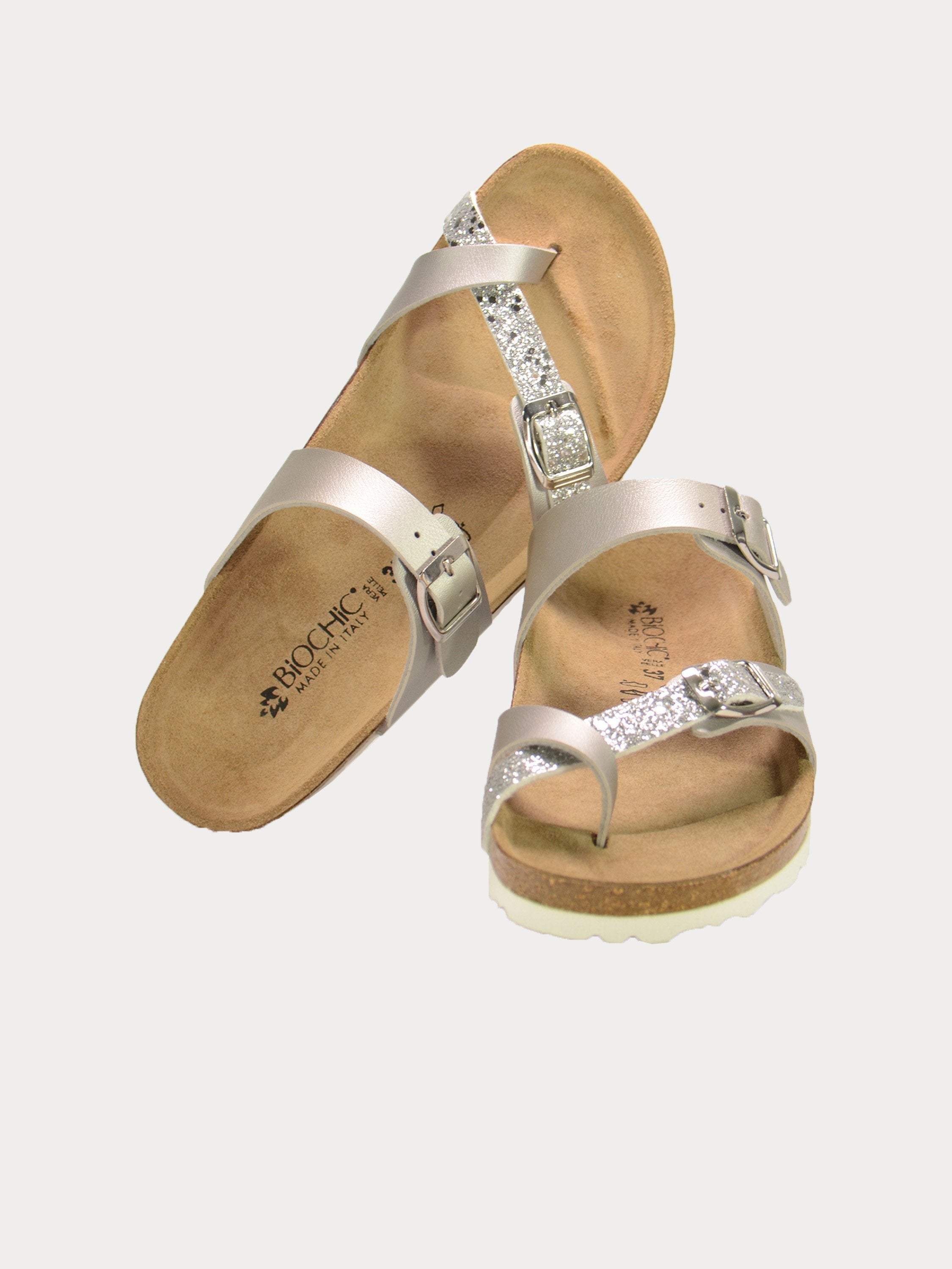 Biochic Women's Lock Flat Sandals #color_Gold
