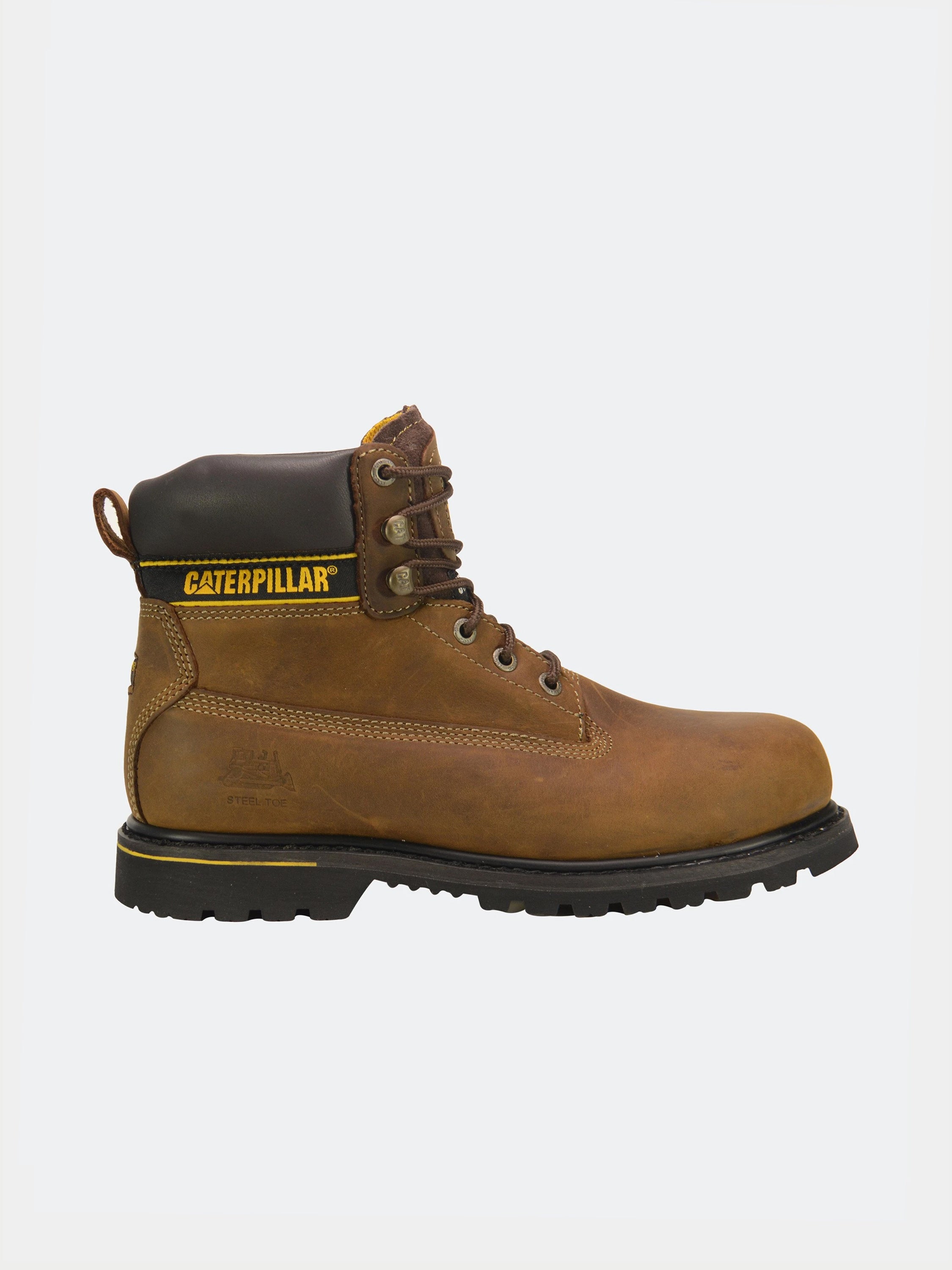 Caterpillar Men's Holton Steel Toe S3 HRO SRC Work Boot #color_Brown