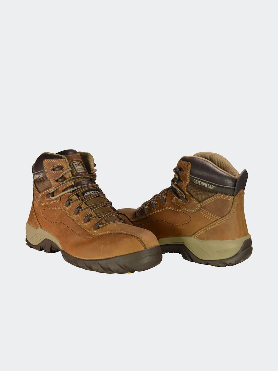 Caterpillar Men's Nitrogen Composite-Toe Work Boots #color_Brown