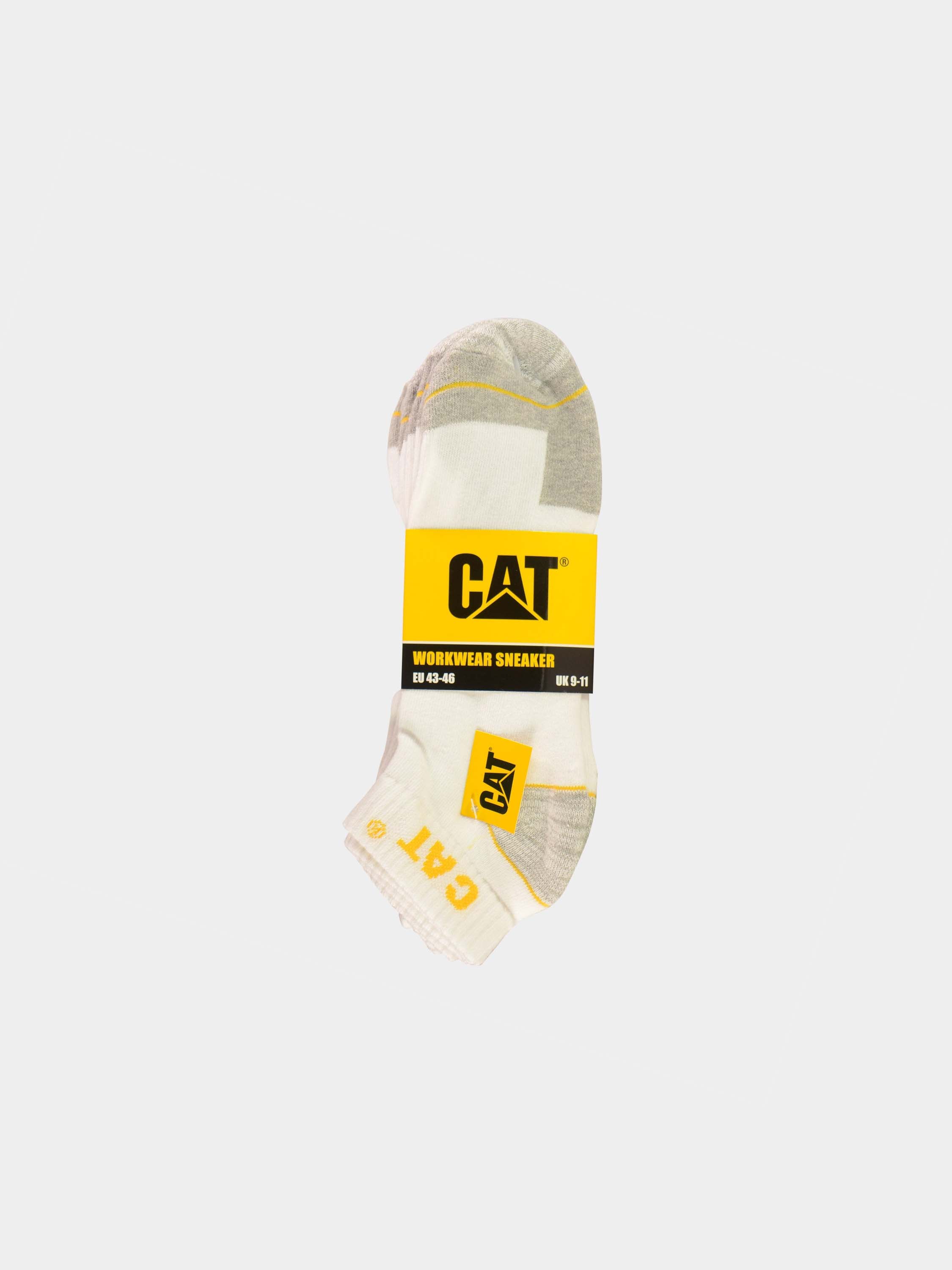 Caterpillar Workwear Sneaker Ankle Socks (3 Pack) #color_White