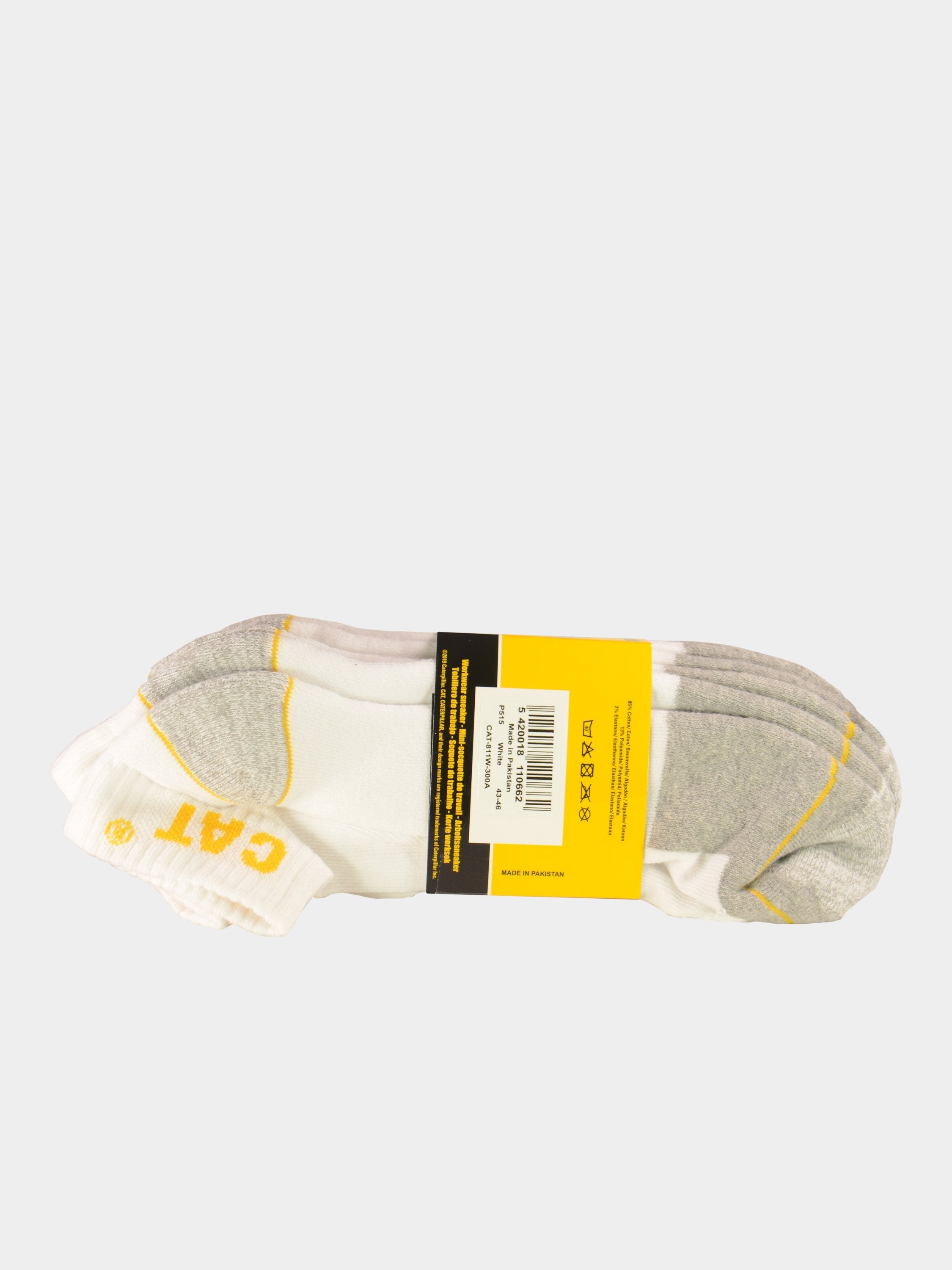 Caterpillar Workwear Sneaker Ankle Socks (3 Pack) #color_White