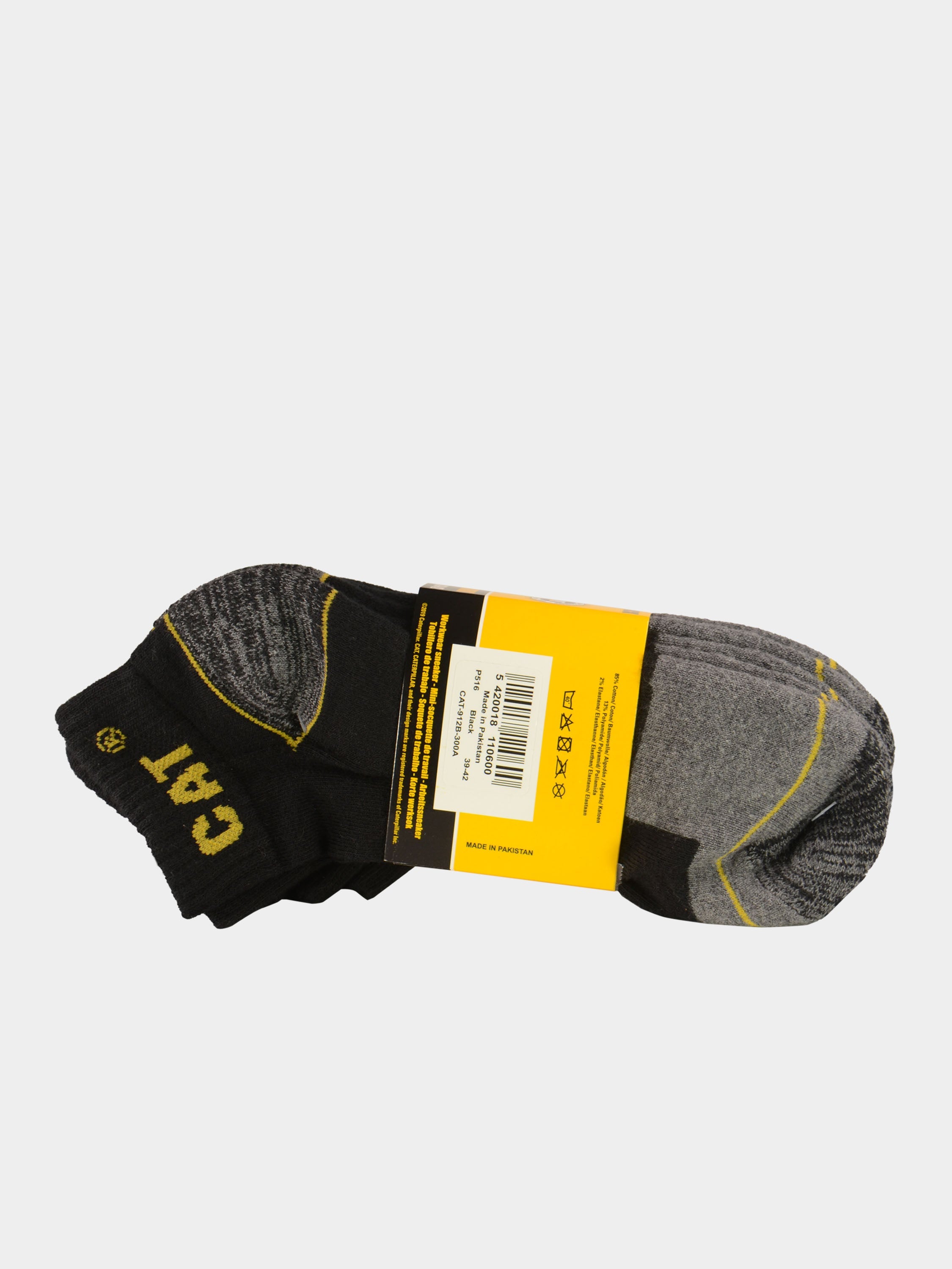Caterpillar Workwear Sneaker Ankle Socks (3 Pack) #color_Black