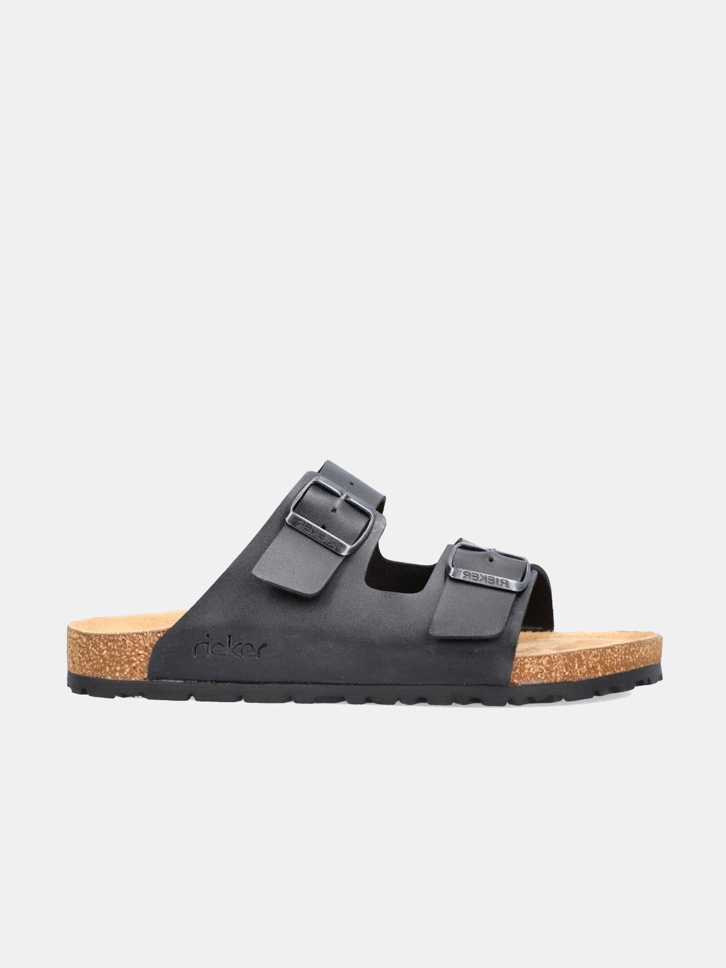 Rieker 22190 Men's Slider Sandals #color_Black