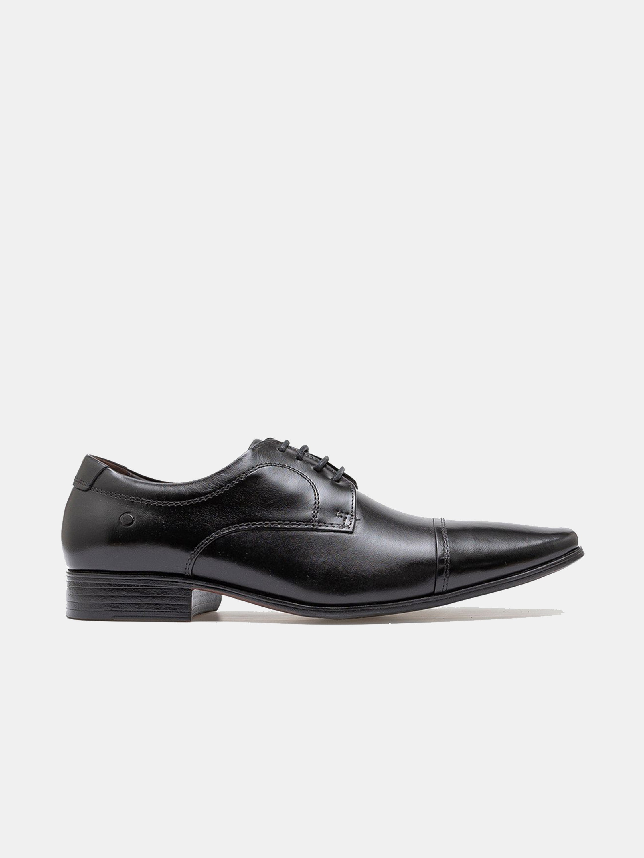 Democrata Men's Metropolitan Aspen Mahogany Leather Shoes #color_Black