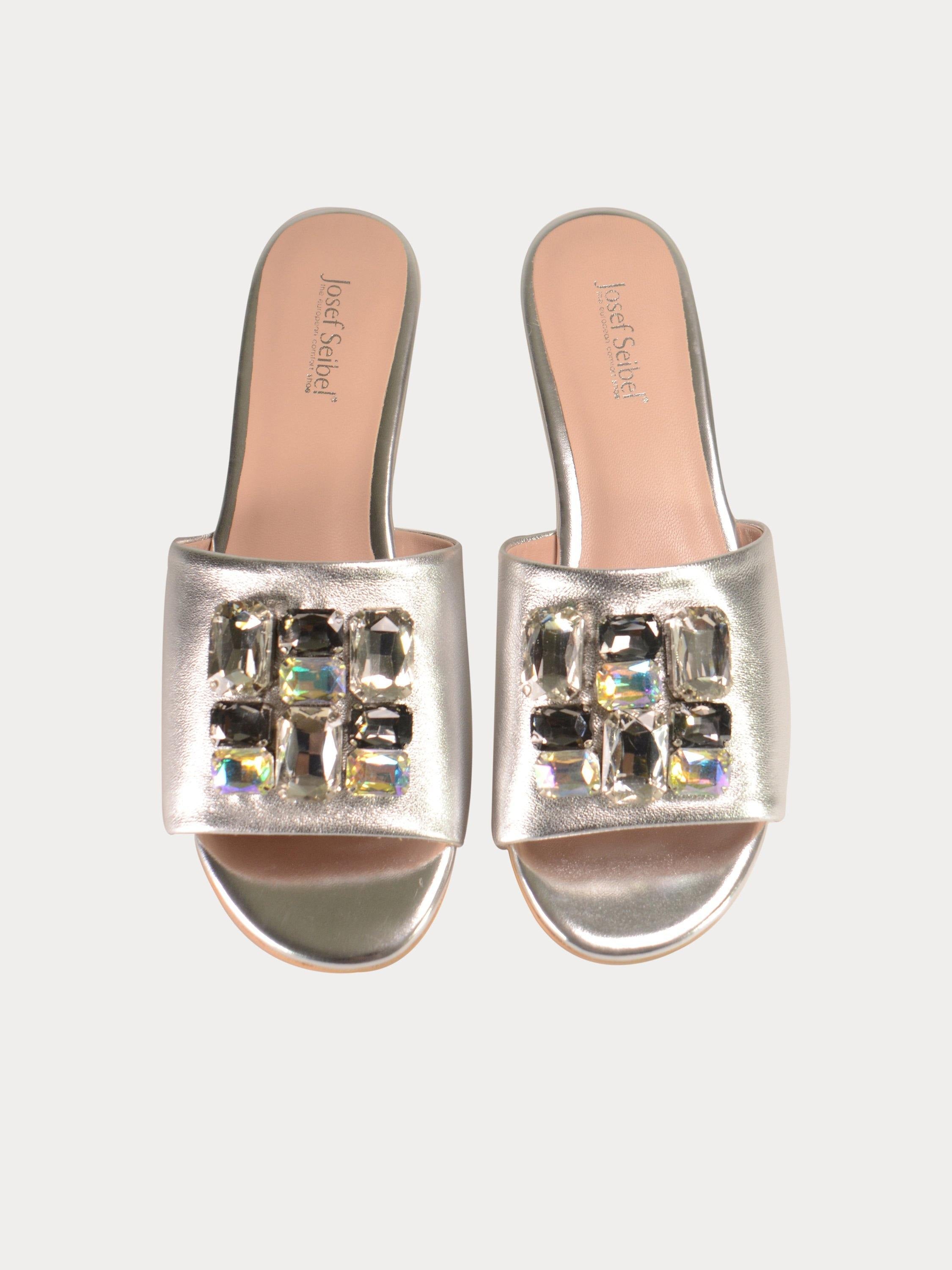 Josef Seibel Emerald Buckle Women Sandals #color_Silver