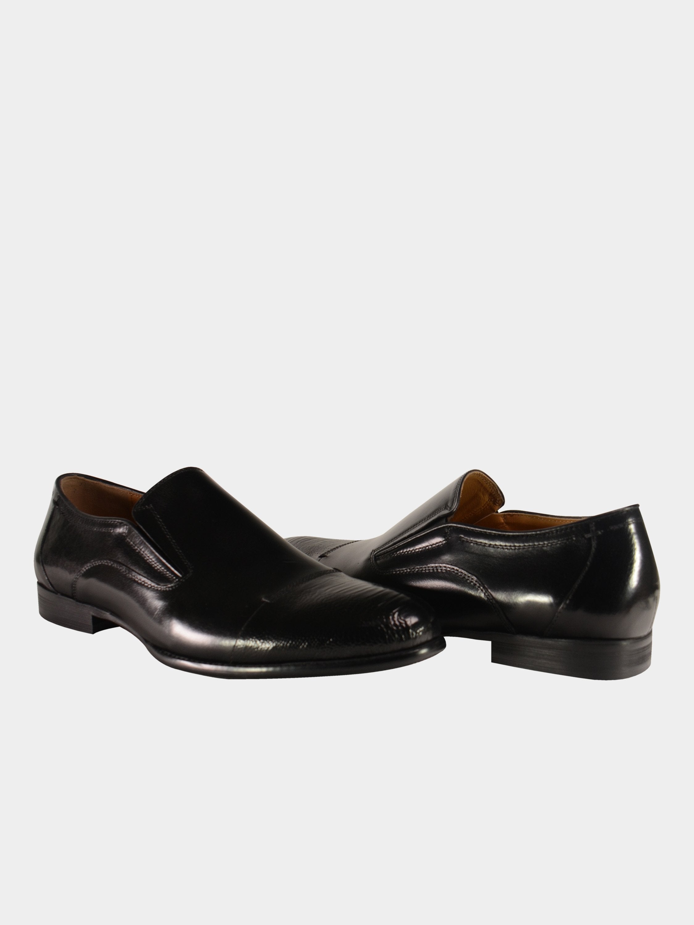 Josef Seibel Formal Leather Slip On Shoes #color_Black