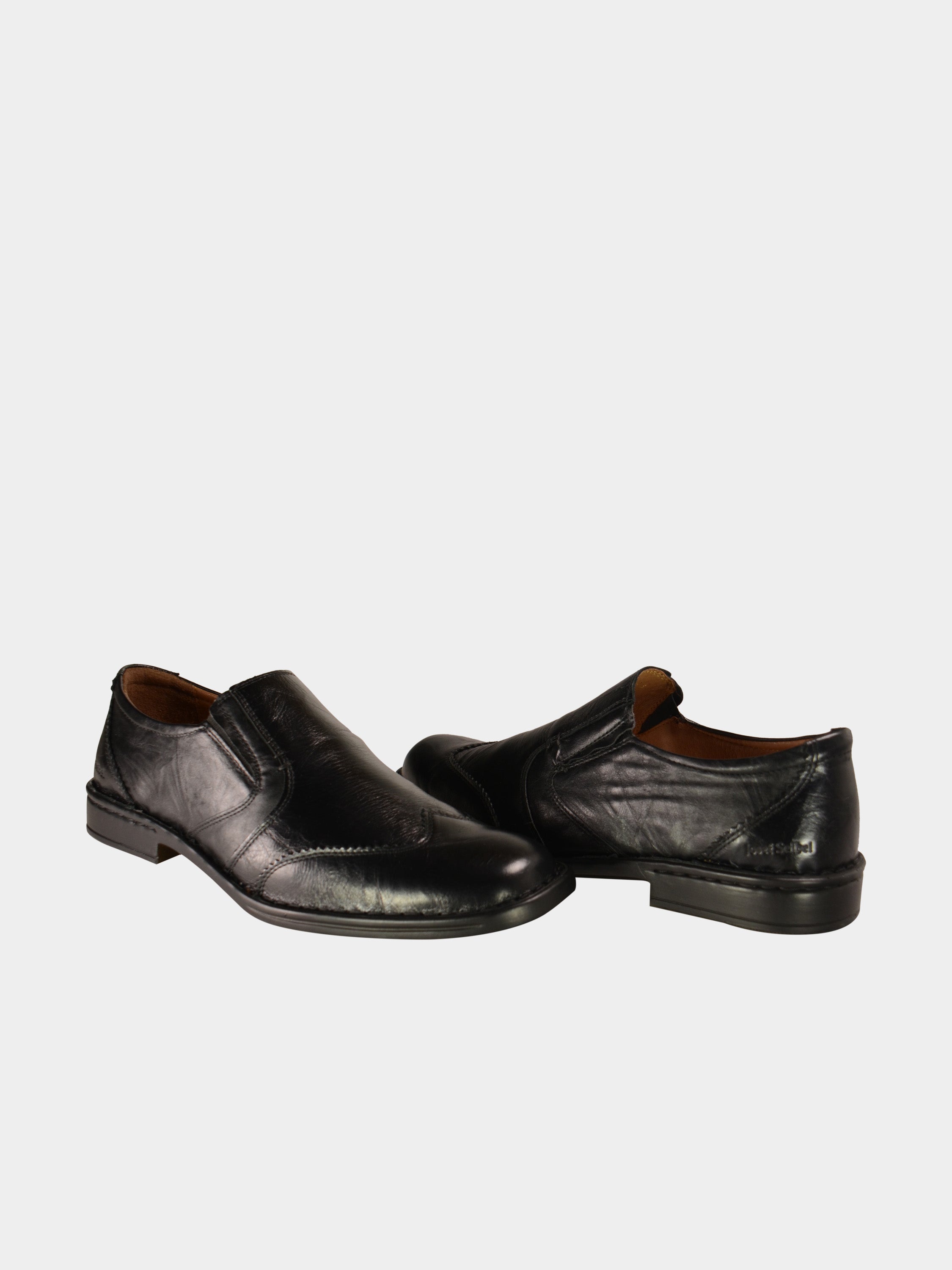 Josef Seibel Men's Douglas Wing Tip Slip On Shoes #color_Black