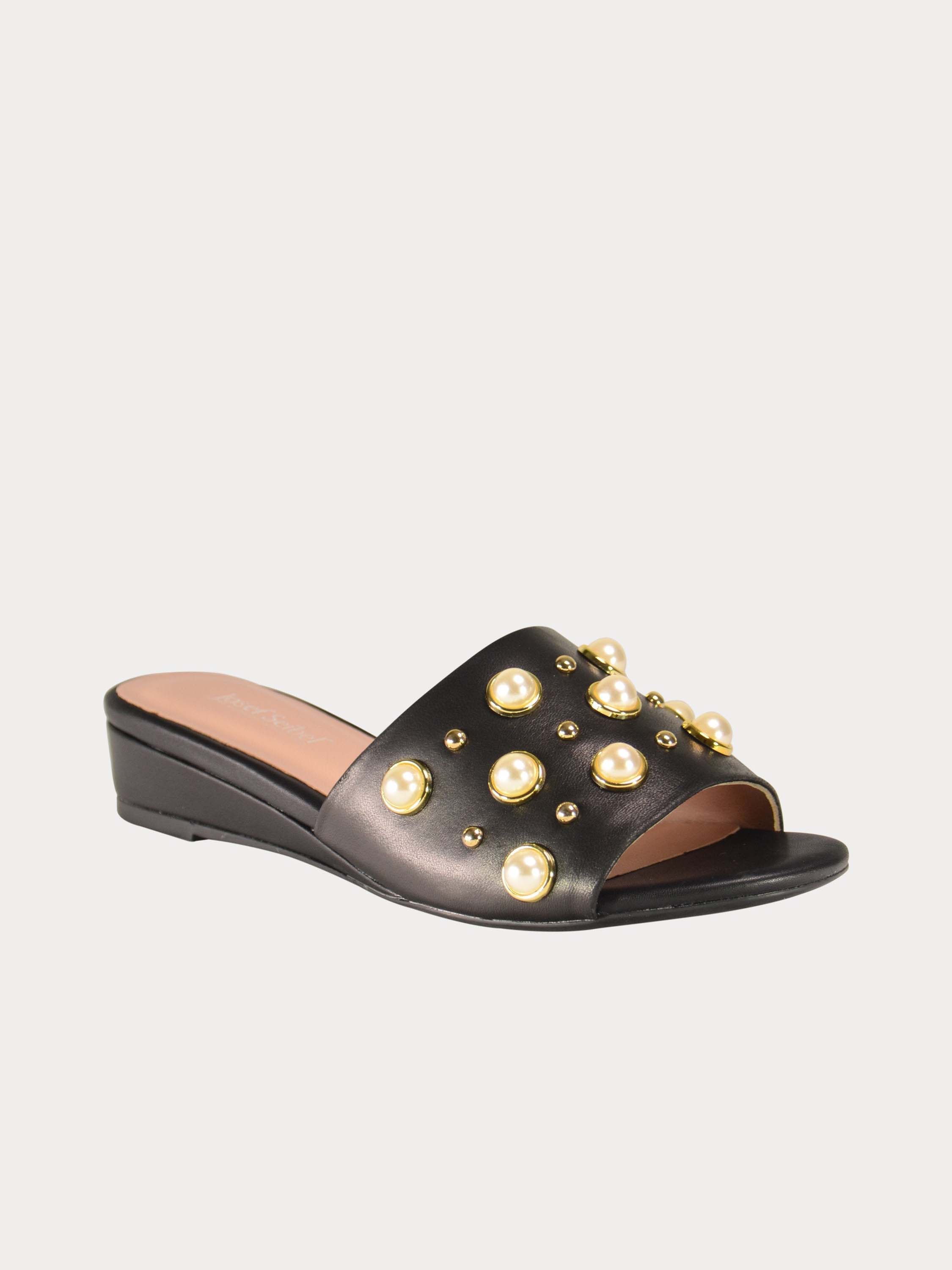 Josef Seibel Ornamental Pearl Sandals #color_Black