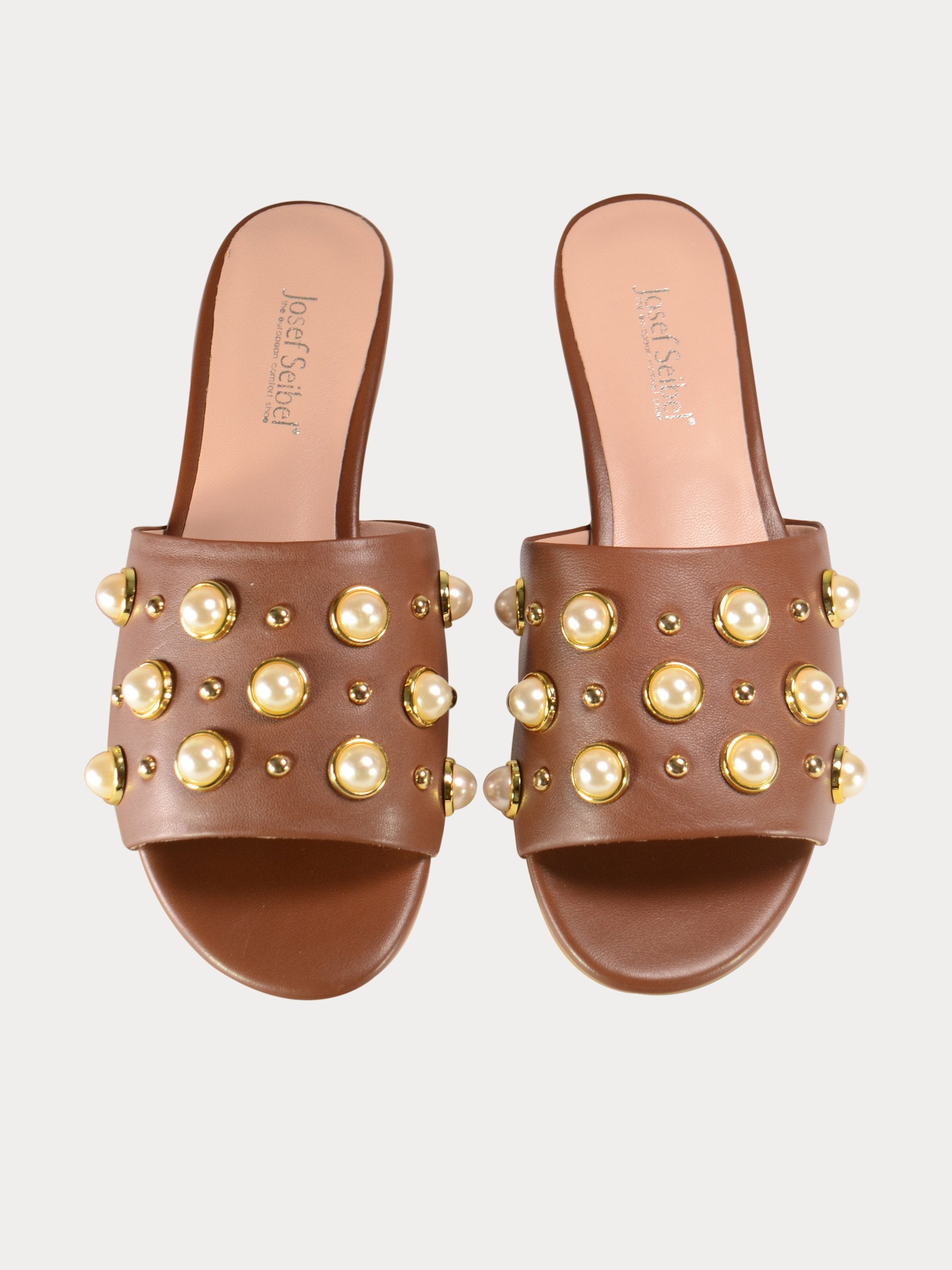 Josef Seibel Ornamental Pearl Sandals #color_Brown