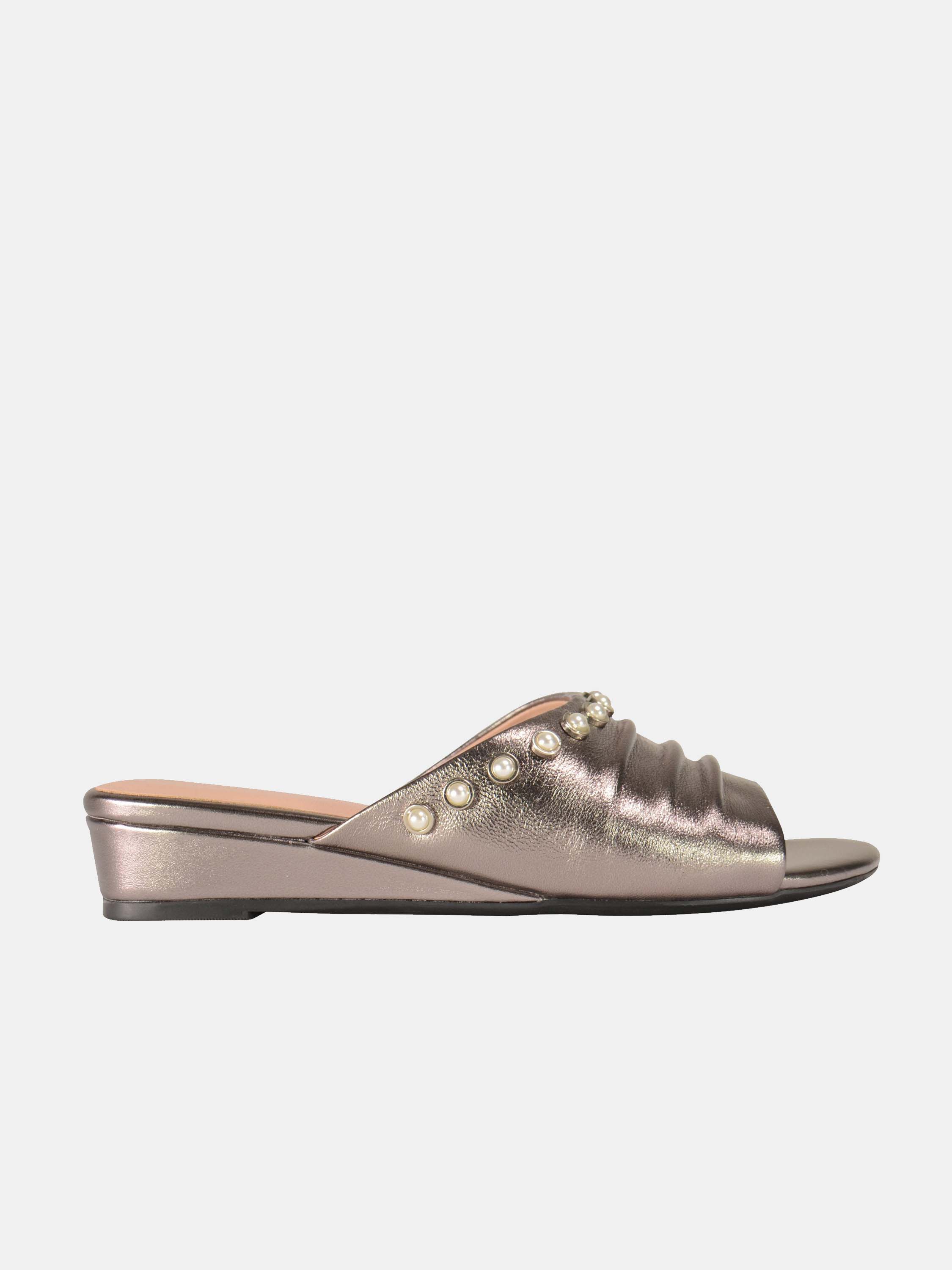 Josef Seibel Pearl Studded Slider Sandals #color_Grey