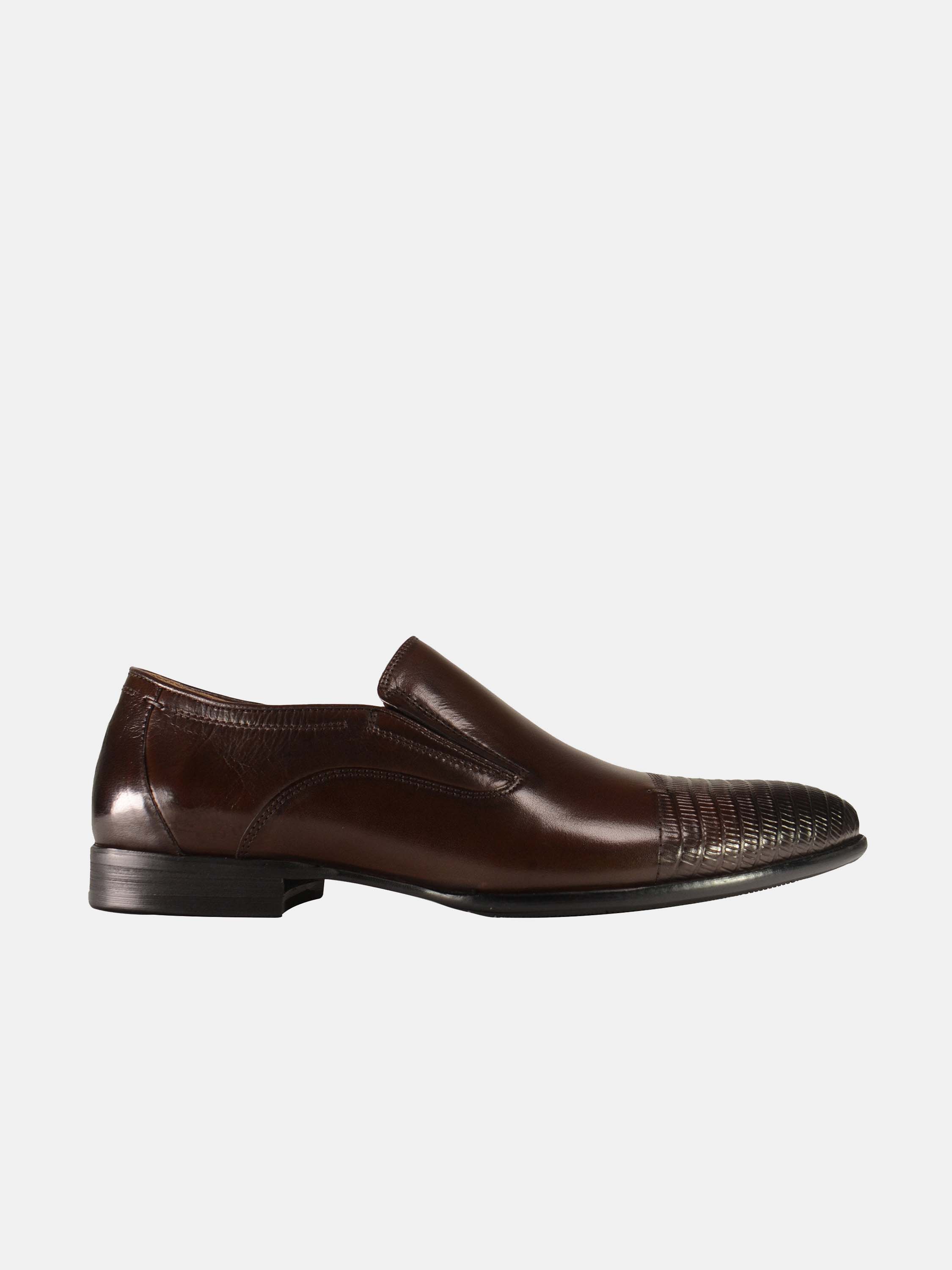 Josef Seibel Toe Strips Formal Leather Shoes #color_Brown