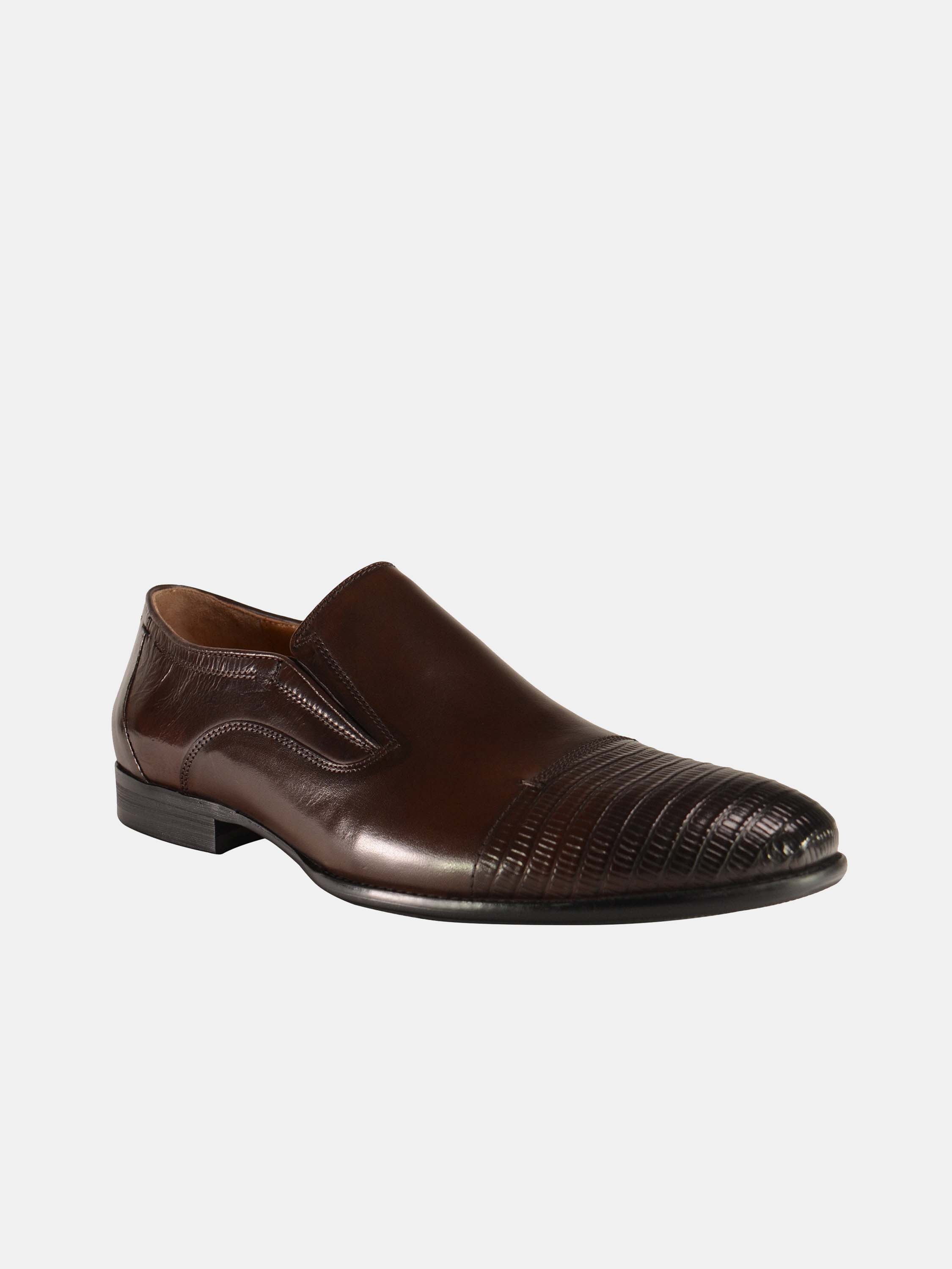 Josef Seibel Toe Strips Formal Leather Shoes #color_Brown