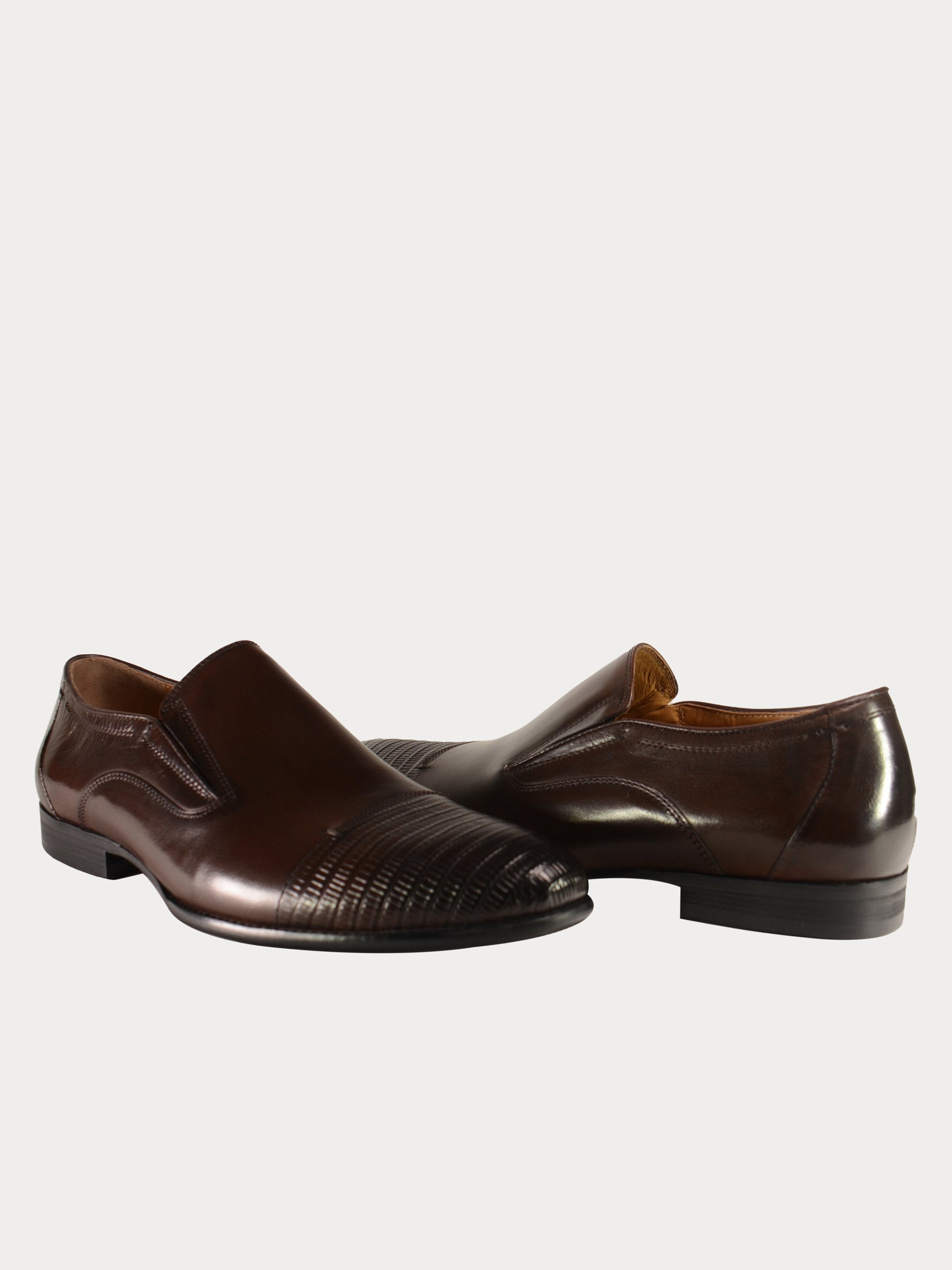Josef Seibel Toe Strips Formal Leather Shoes #color_Brown