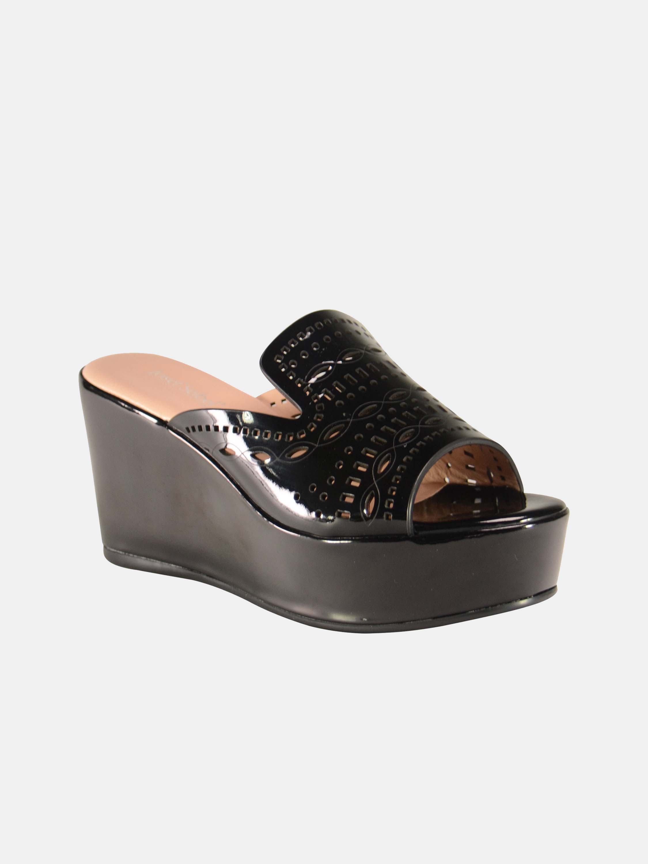 Josef Seibel Toile Platform Leather Sandals #color_Black