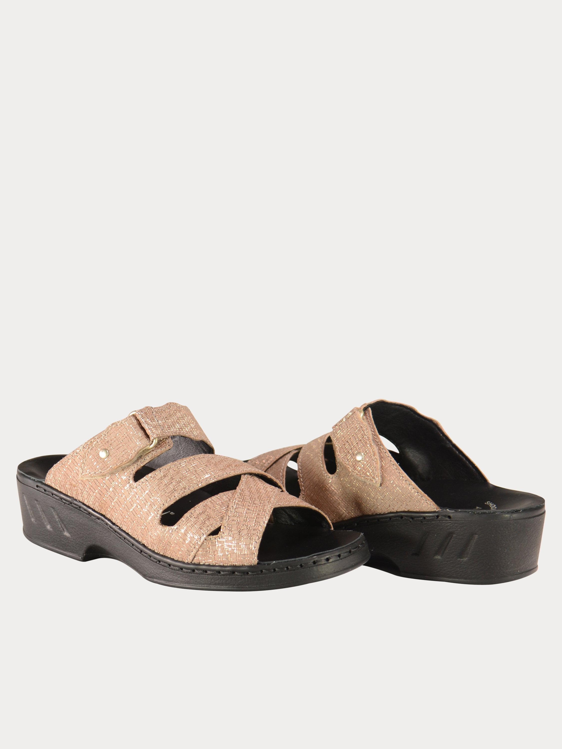 Josef Seibel Women Casual Slider Leather Sandals #color_Beige