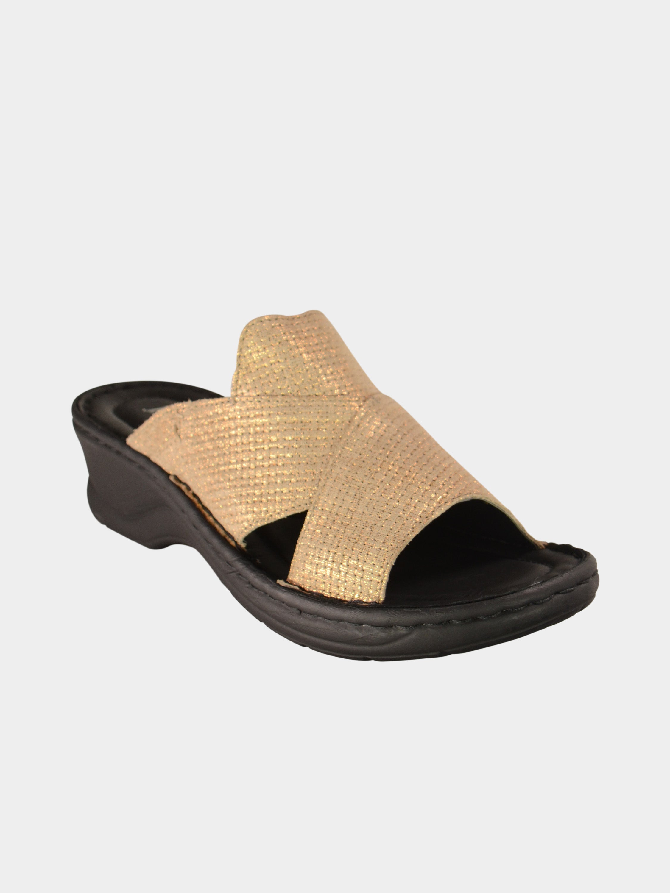 Josef Seibel Women Slider Sandals in Brown Suede #color_Brown