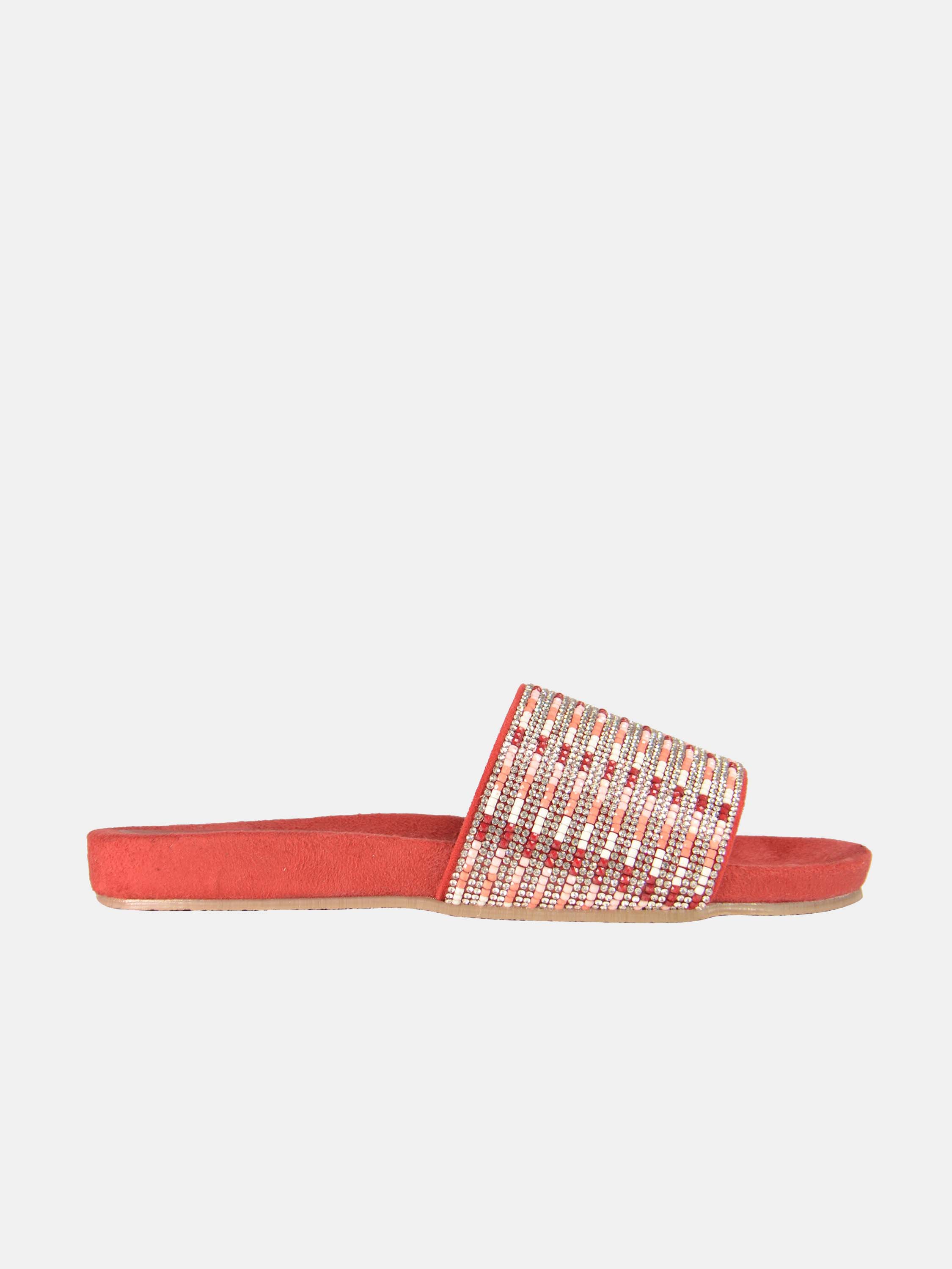Josef Seibel Women Slider Sandals in Pink Leather #color_Pink