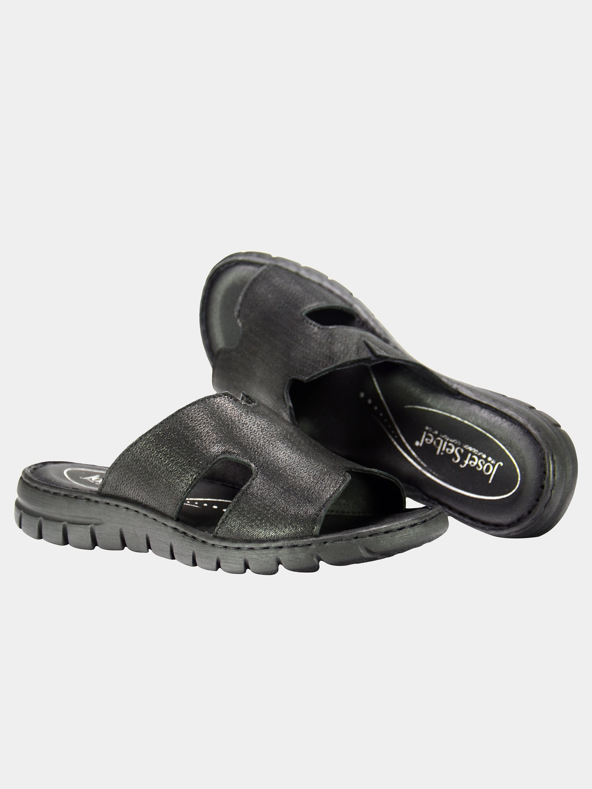 Josef Seibel Women's Classic Slider Sandals #color_Black