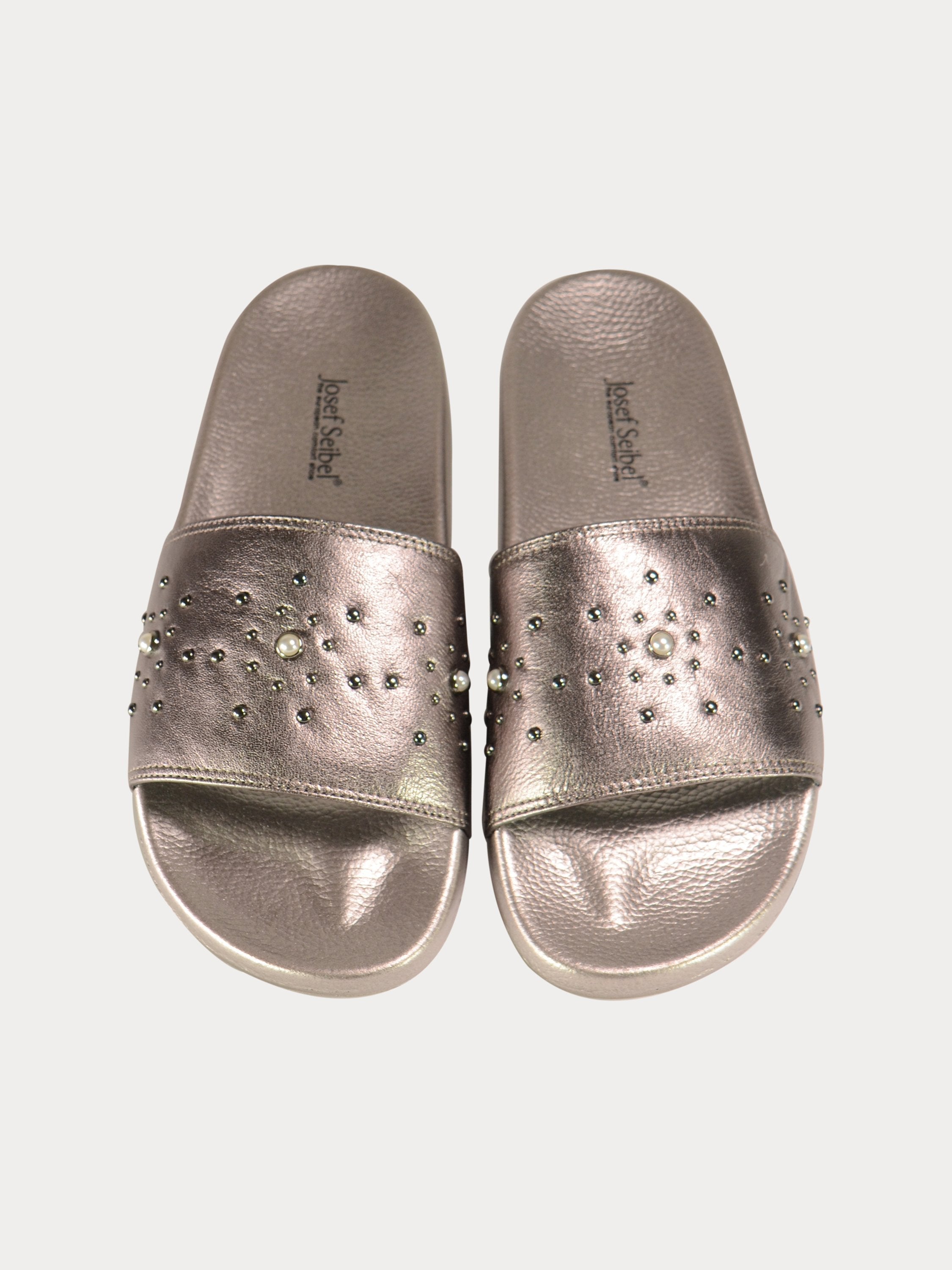 Josef Seibel Women's Star Studded Flat Sandals #color_Grey