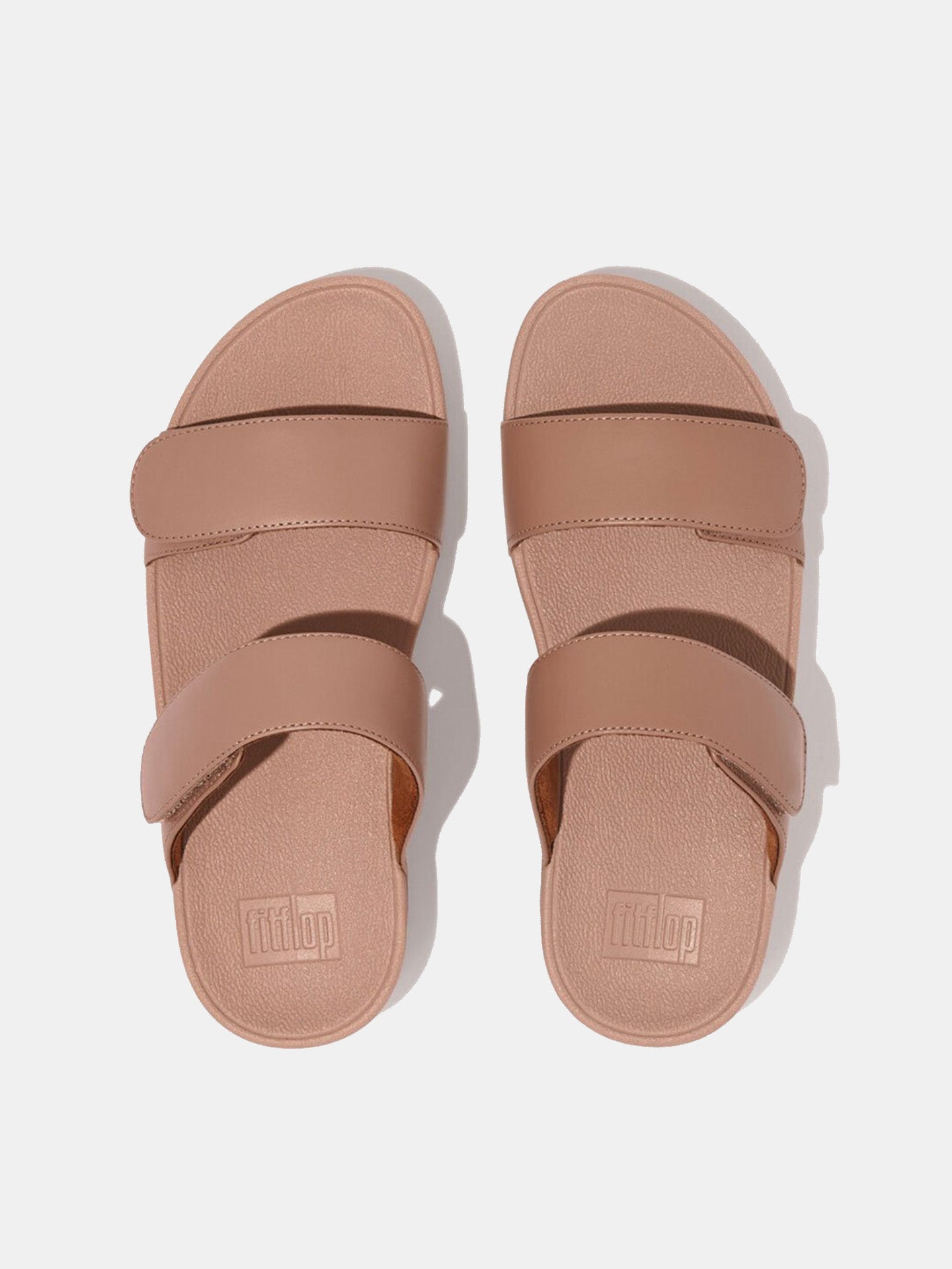 Fitflop Women's Lulu Adjustable Leather Slides #color_Beige