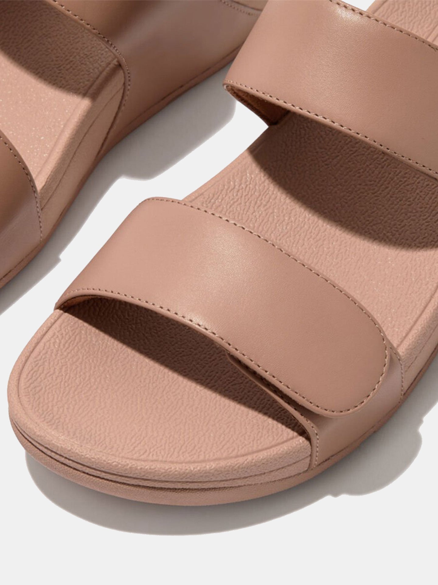 Fitflop Women's Lulu Adjustable Leather Slides #color_Beige