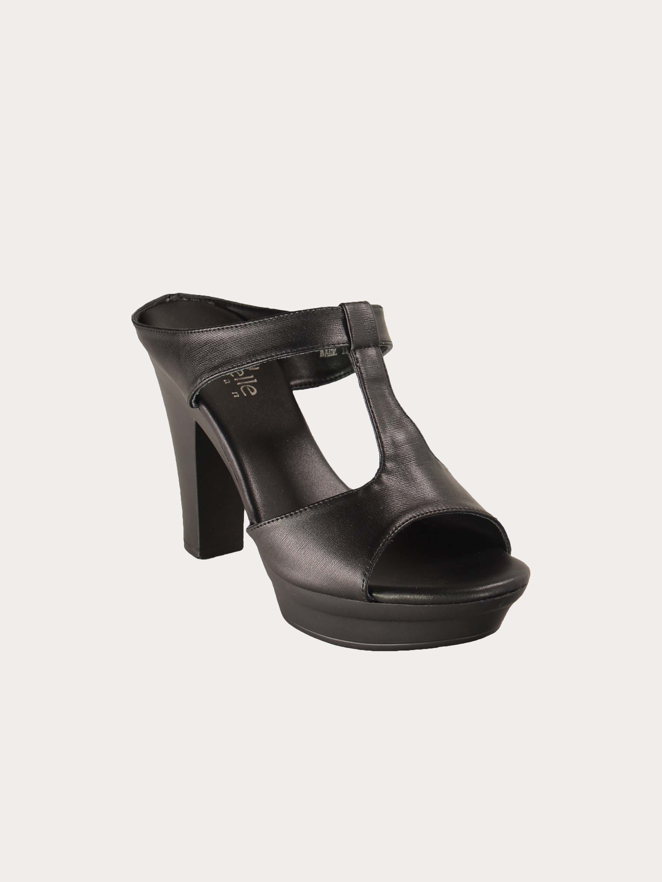 Michelle Morgan 414A7215 Anelize Heeled Sandals #color_Black
