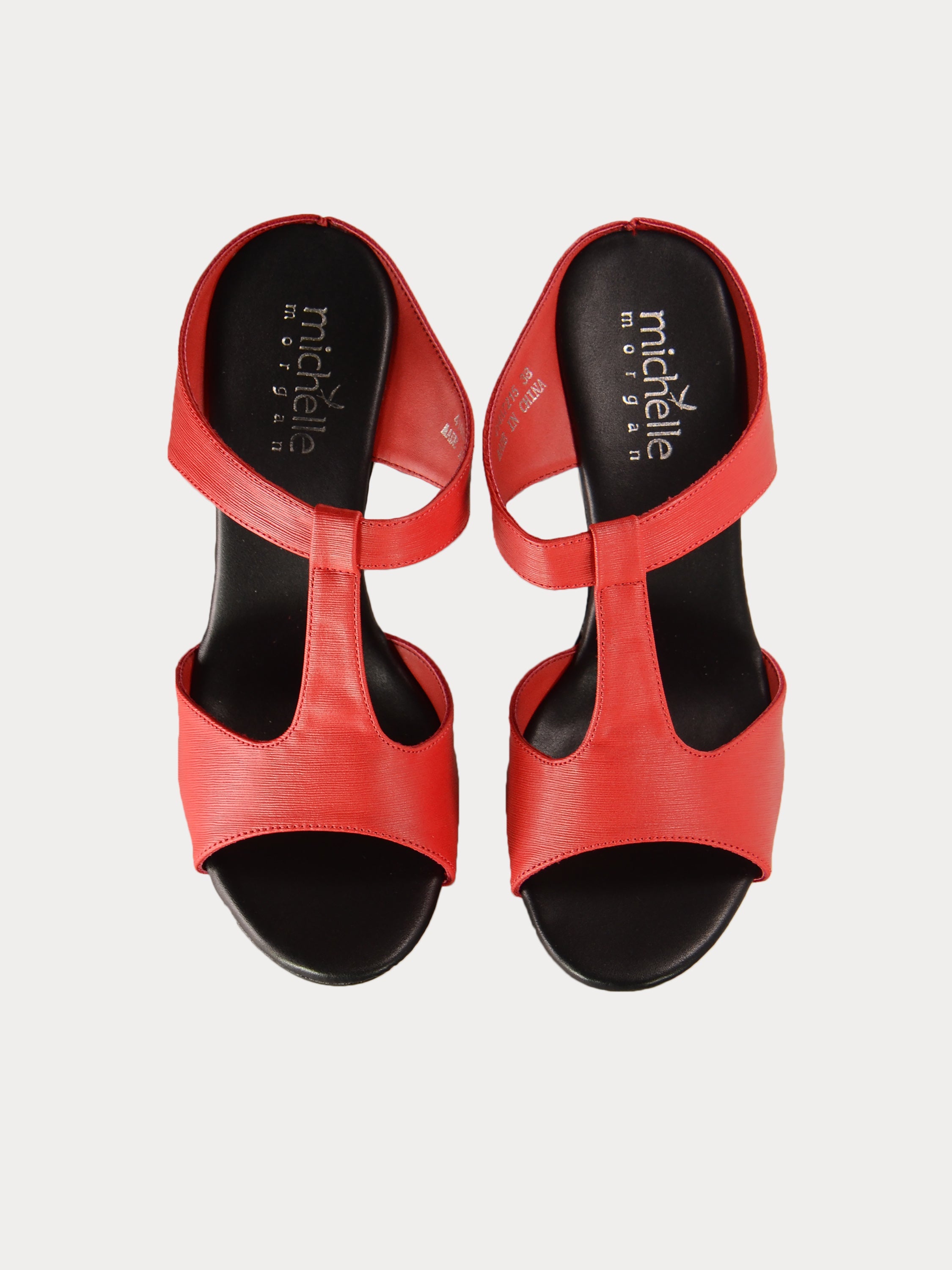 Michelle Morgan 414A7215 Anelize Heeled Sandals #color_Red