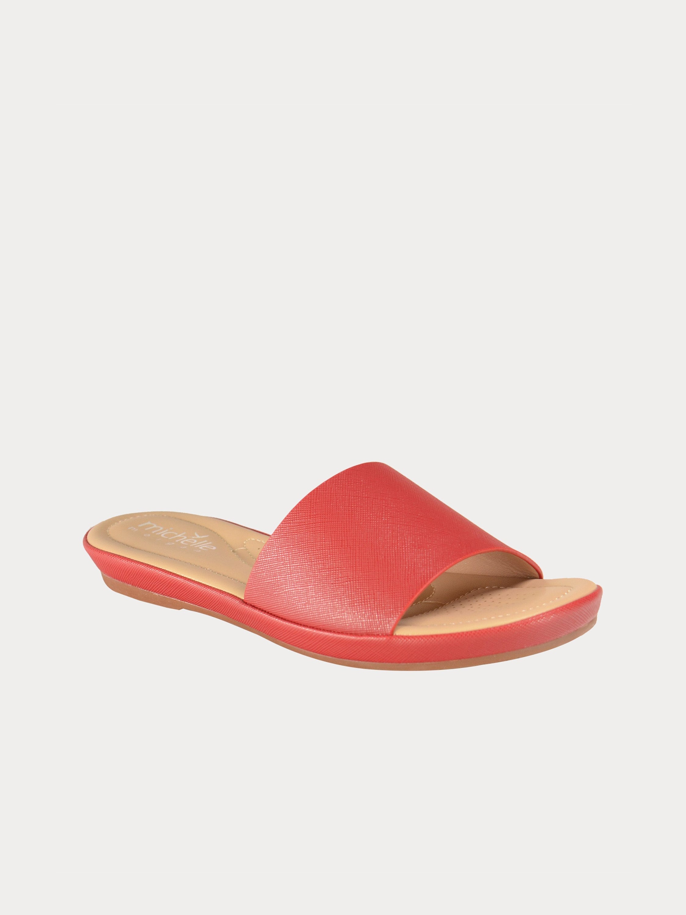 Michelle Morgan 91467 Birdseye Flat Sandals #color_Red
