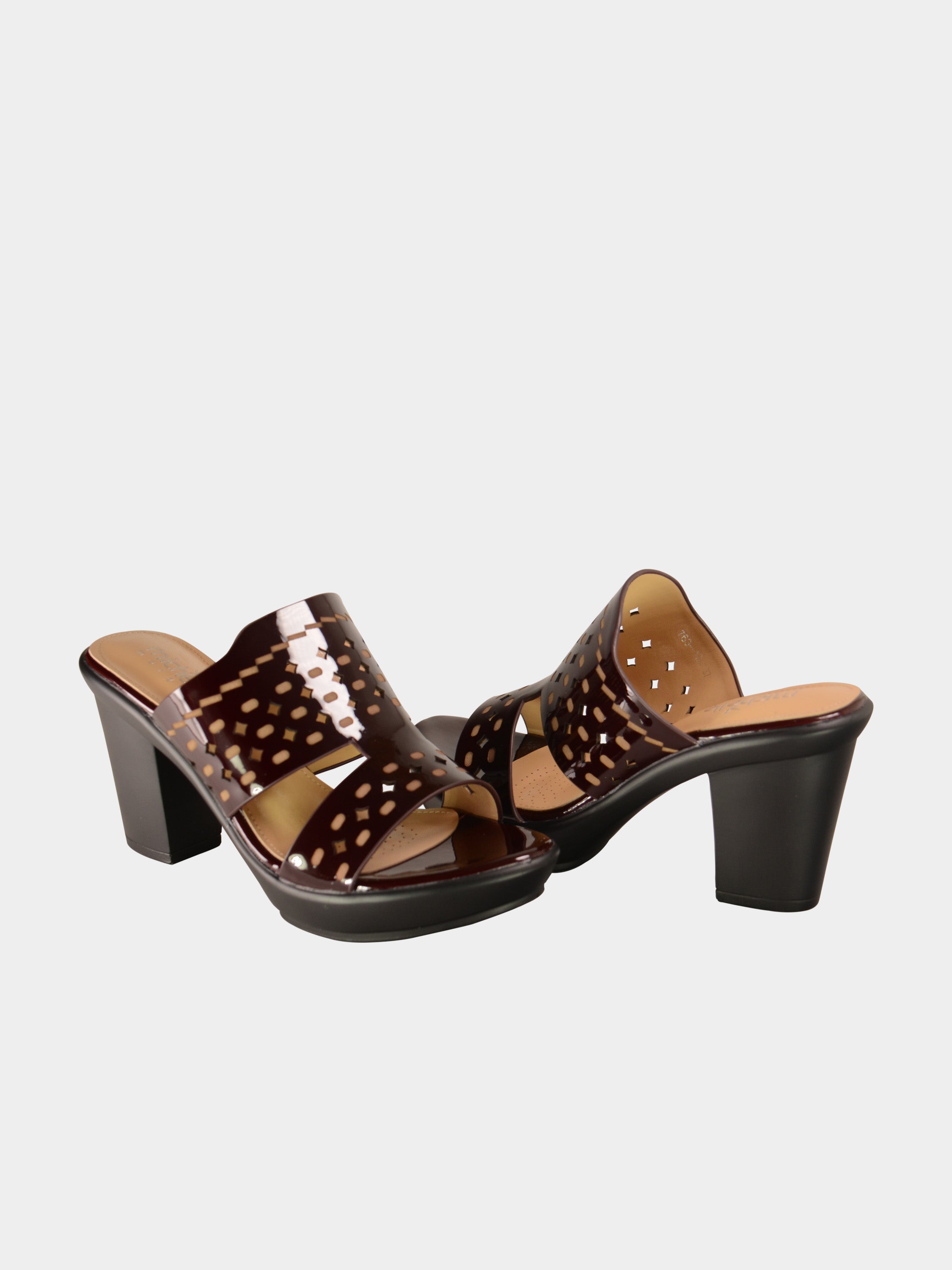 Michelle Morgan 076312 Cut Design Heels #color_Maroon