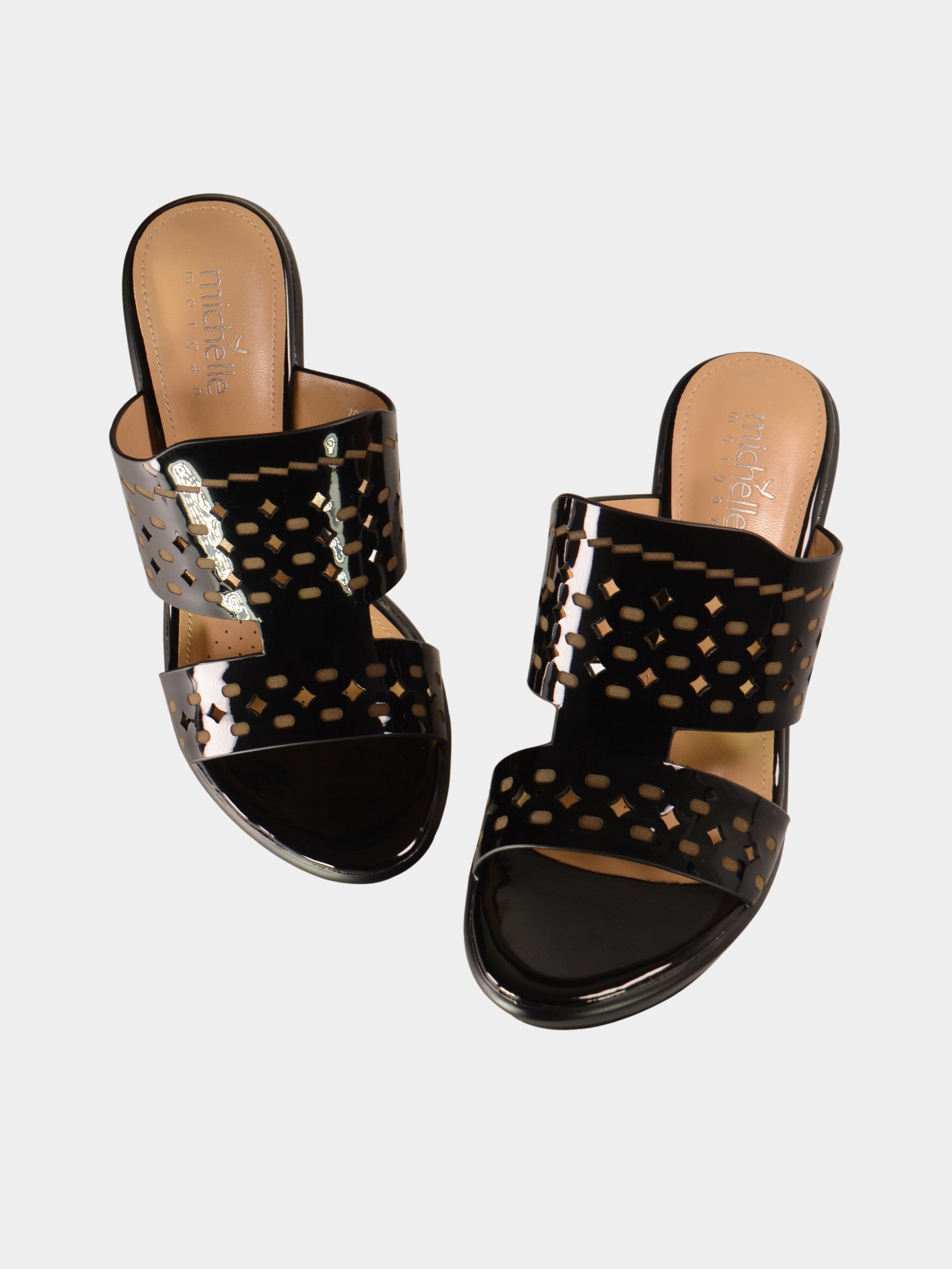 Michelle Morgan 076312 Cut Design Heels #color_Black