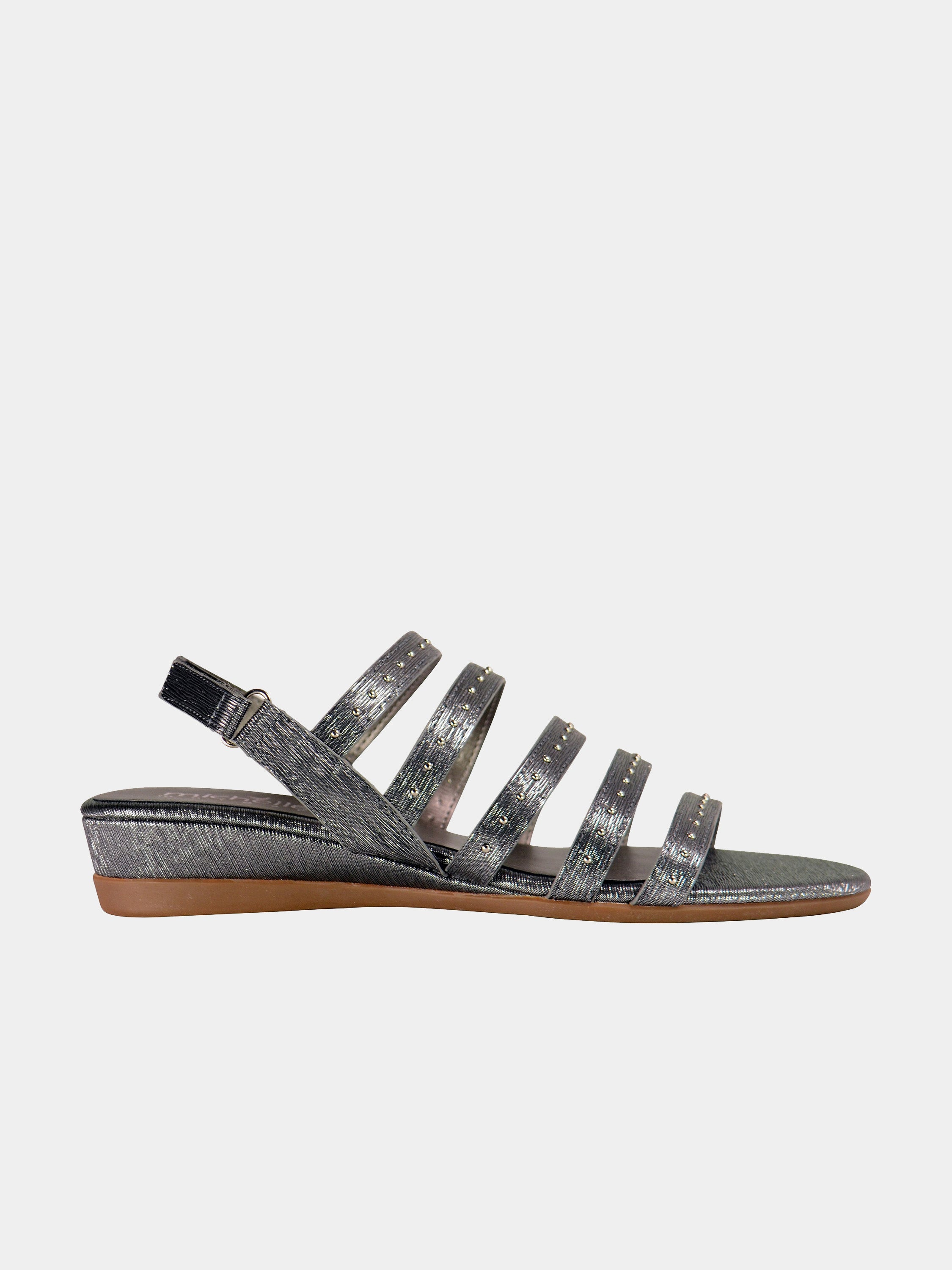 Michelle Morgan 814875 Gladiator Flat Back Strap Sandals #color_Grey