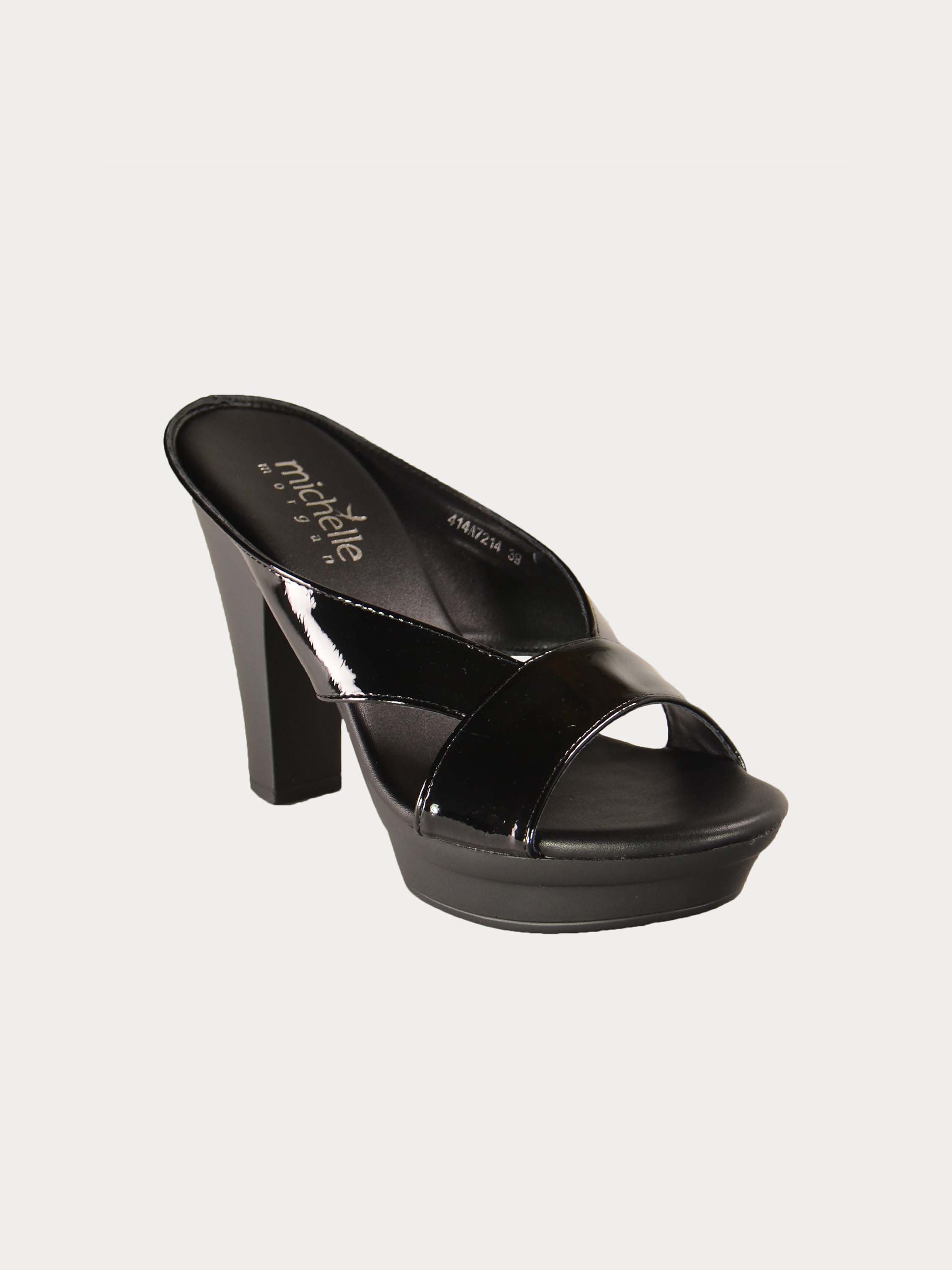 Michelle Morgan 414A7214 Glam Patent Heels #color_Black