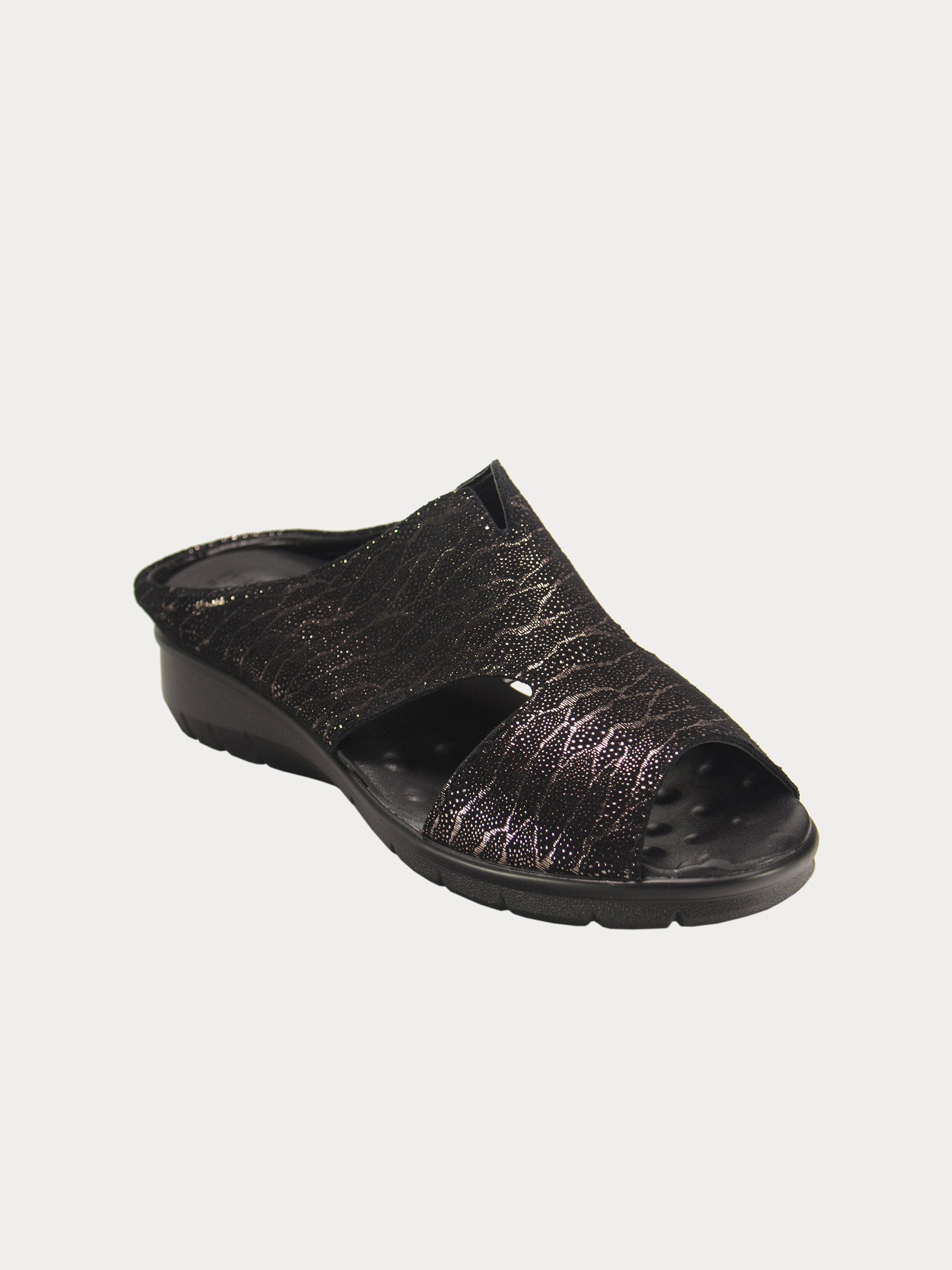 Michelle Morgan 1839715 Rustic Print Slider Sandals #color_Grey