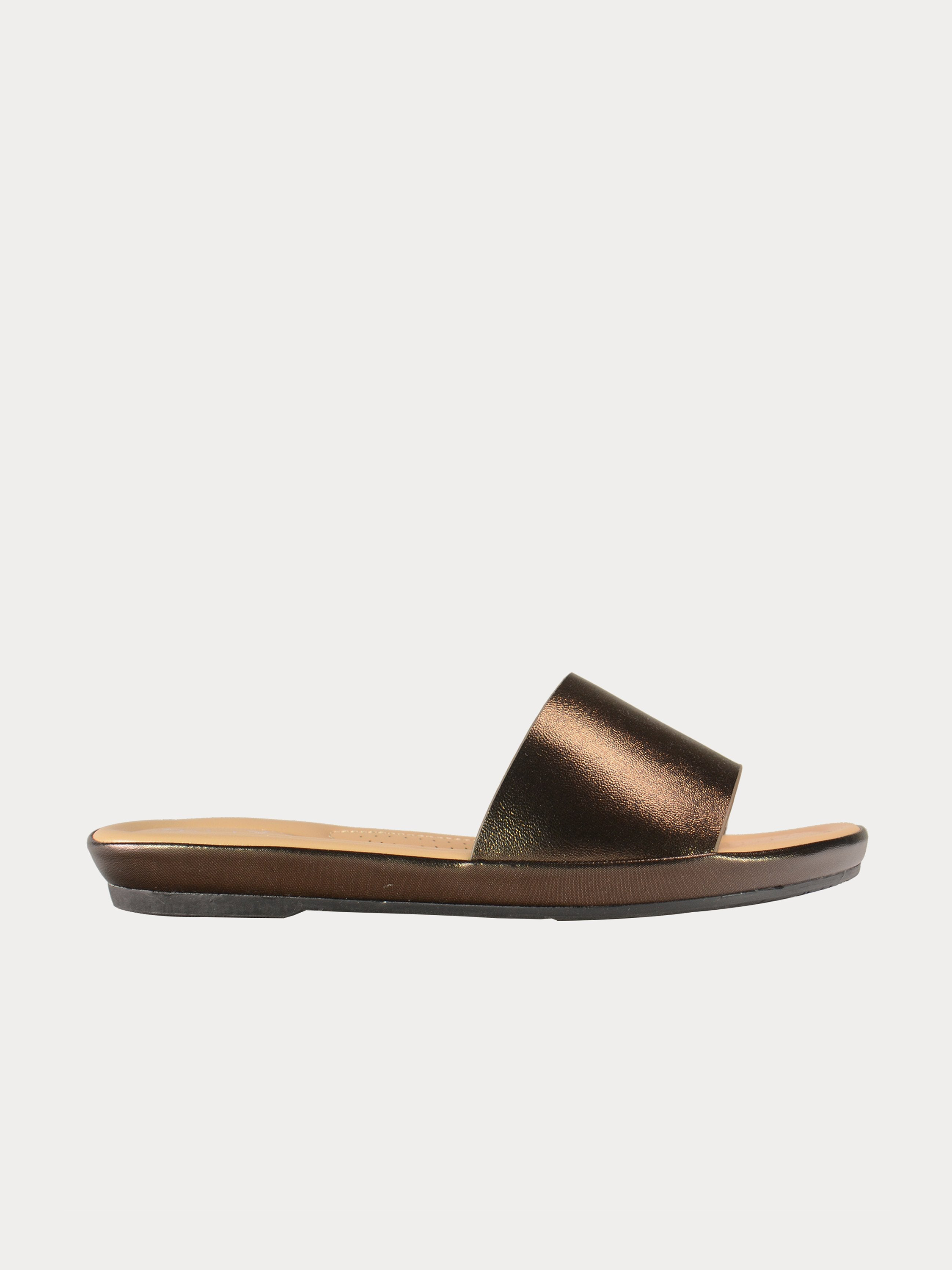 Michelle Morgan 91467 Slip On Flat Sandals #color_Brown