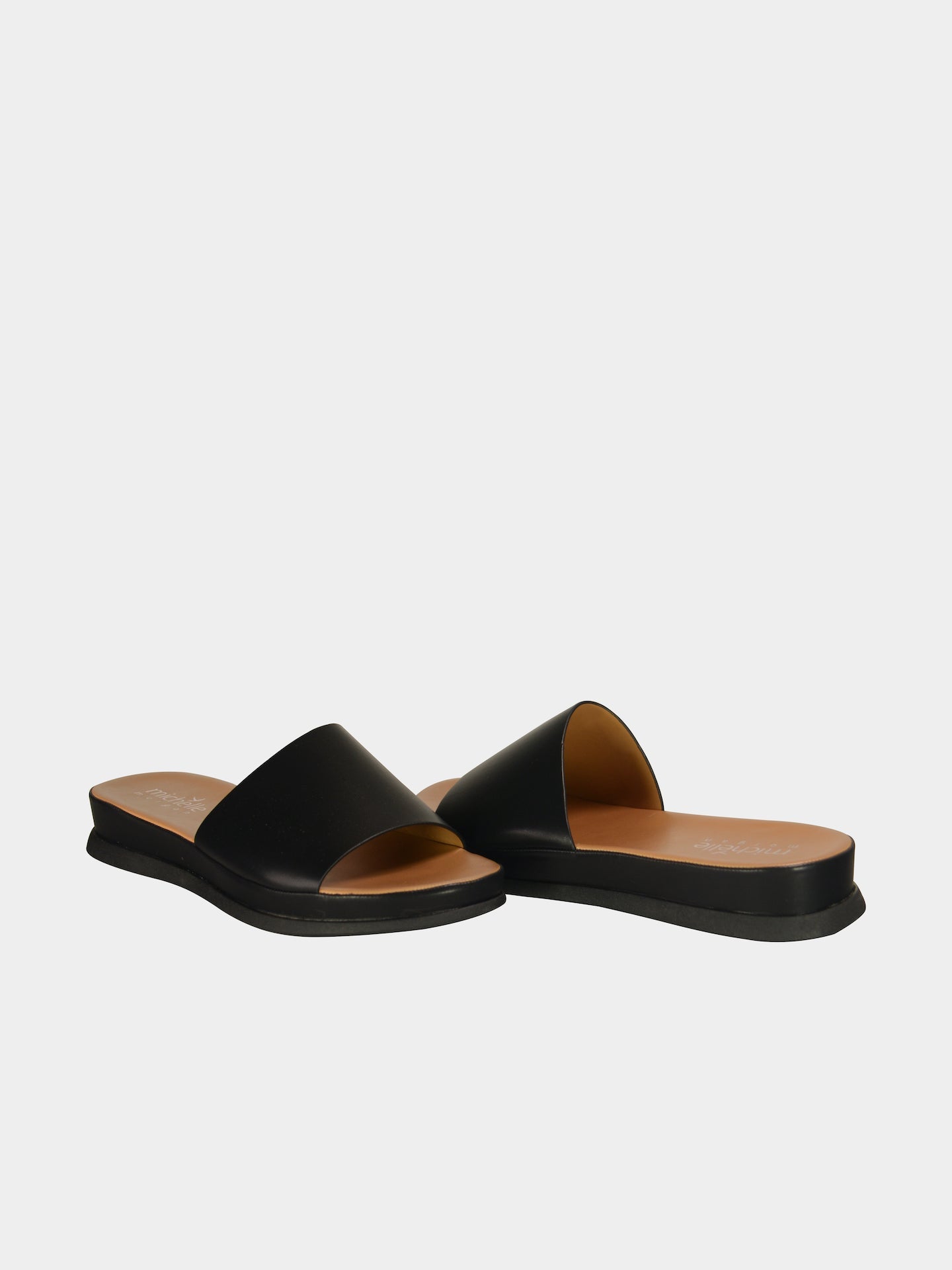 Michelle Morgan 014RJ101 Women's Flat Sandals #color_Black