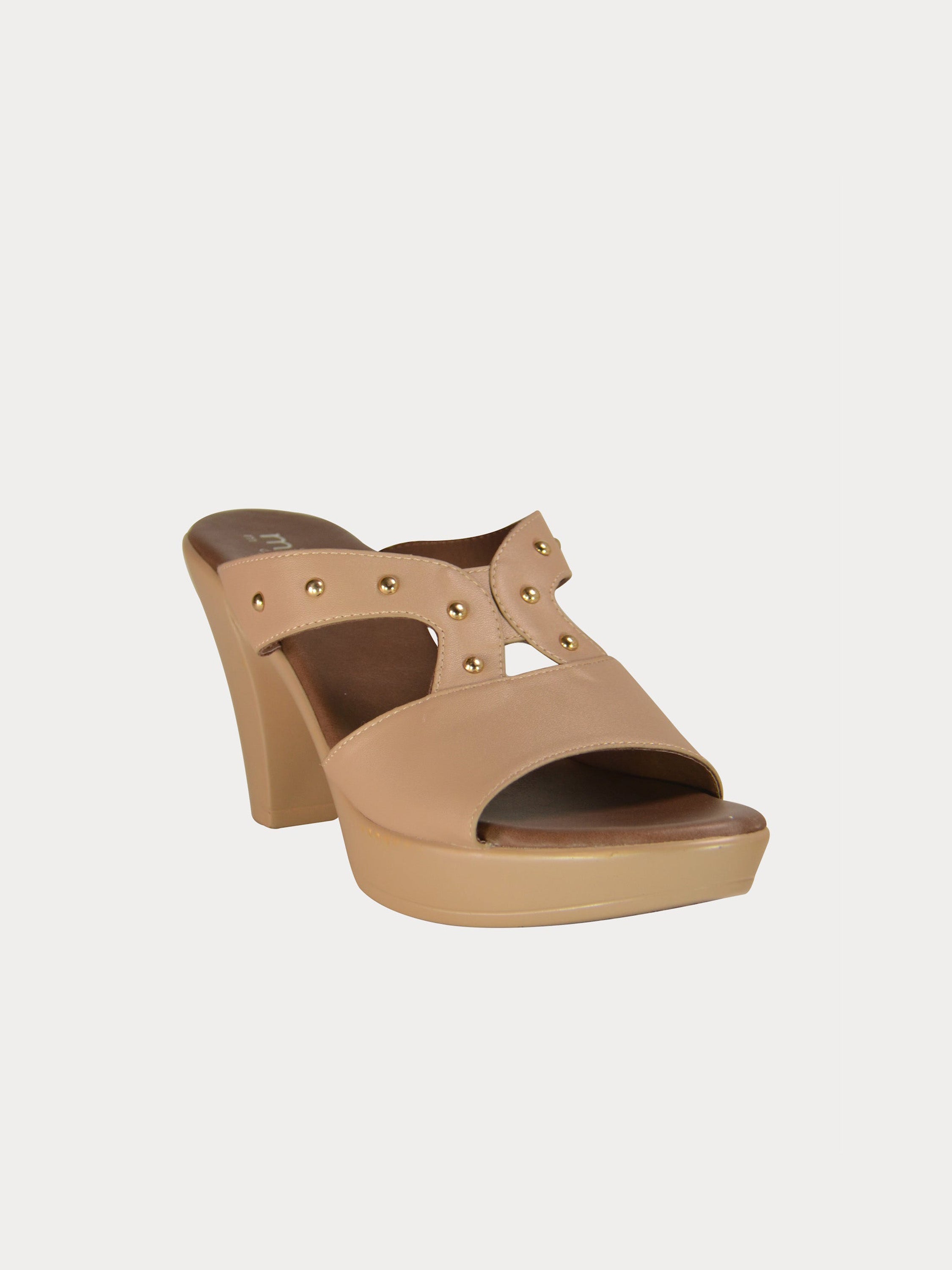 Michelle Morgan 914RJ40F Women's Heeled Sandals #color_Beige