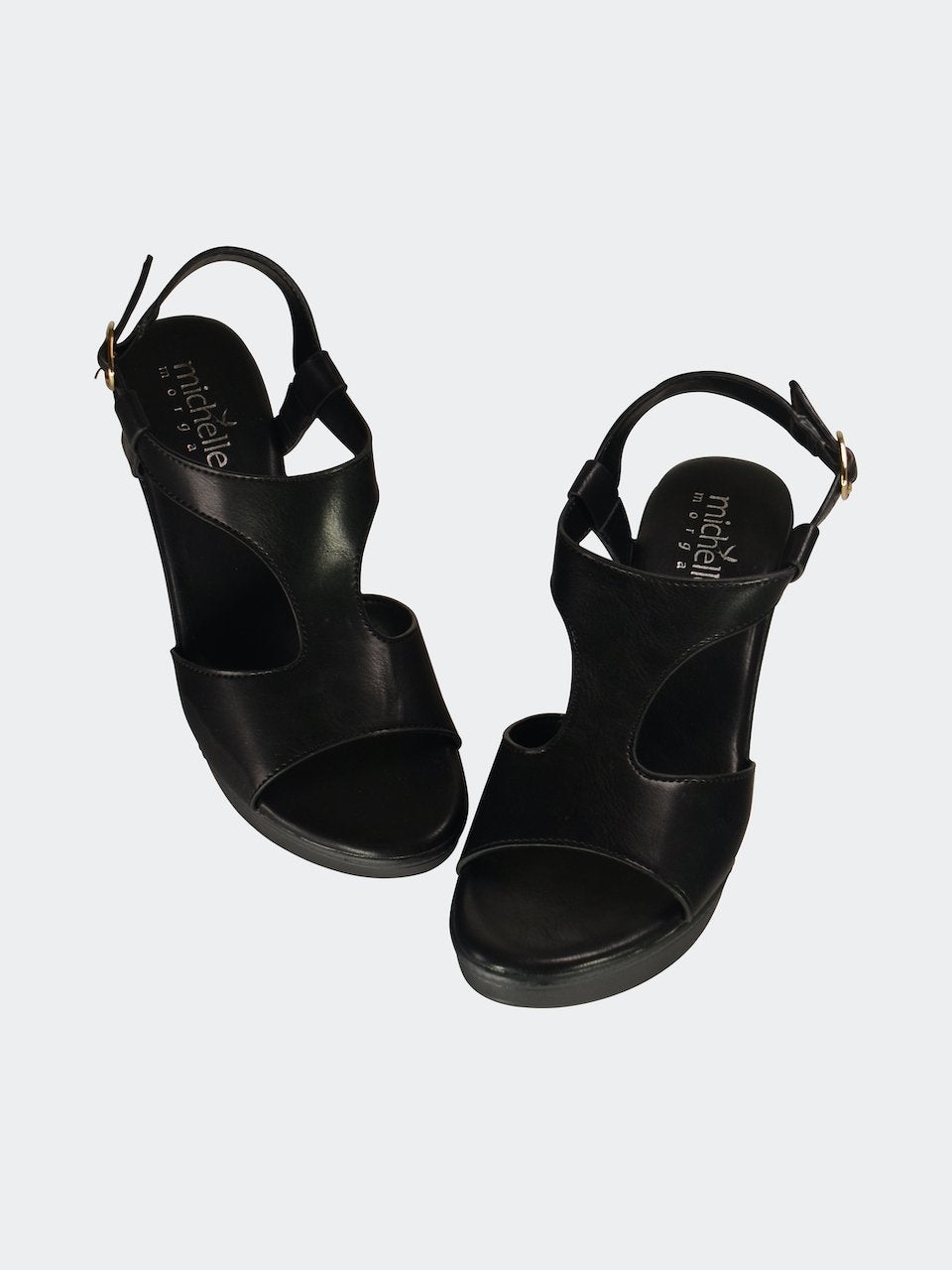 Michelle Morgan 914RJY72 Women's Heeled Sandals #color_Black