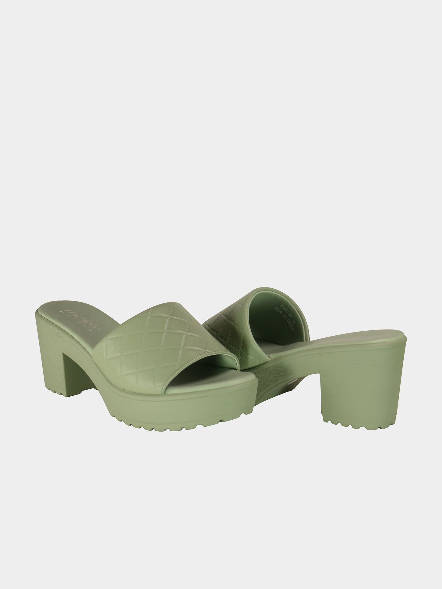 Michelle Morgan 014RJC61 Women's Heeled Sandals #color_Green