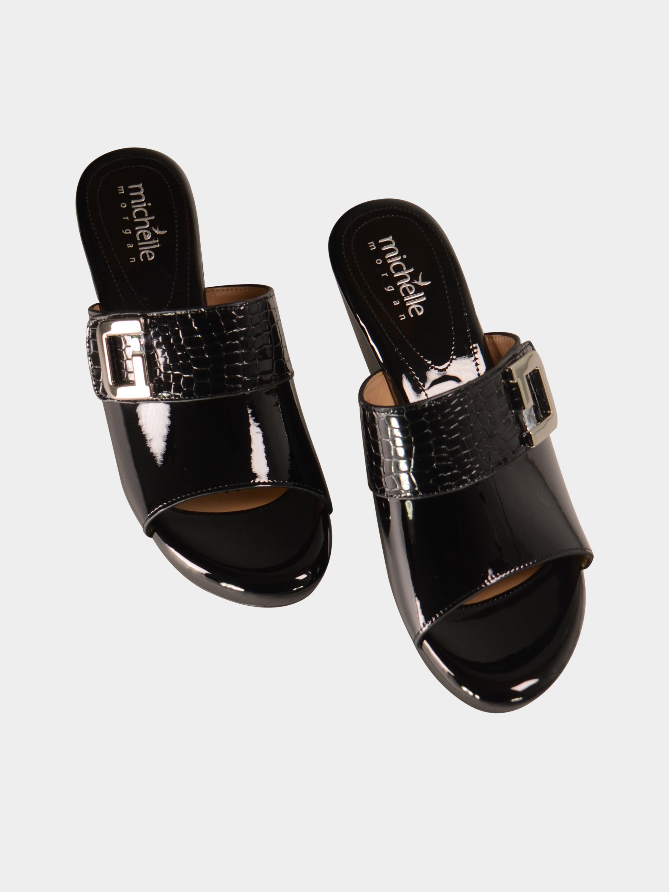 Michelle Morgan 078-2 Women's Heeled Sandals #color_Black